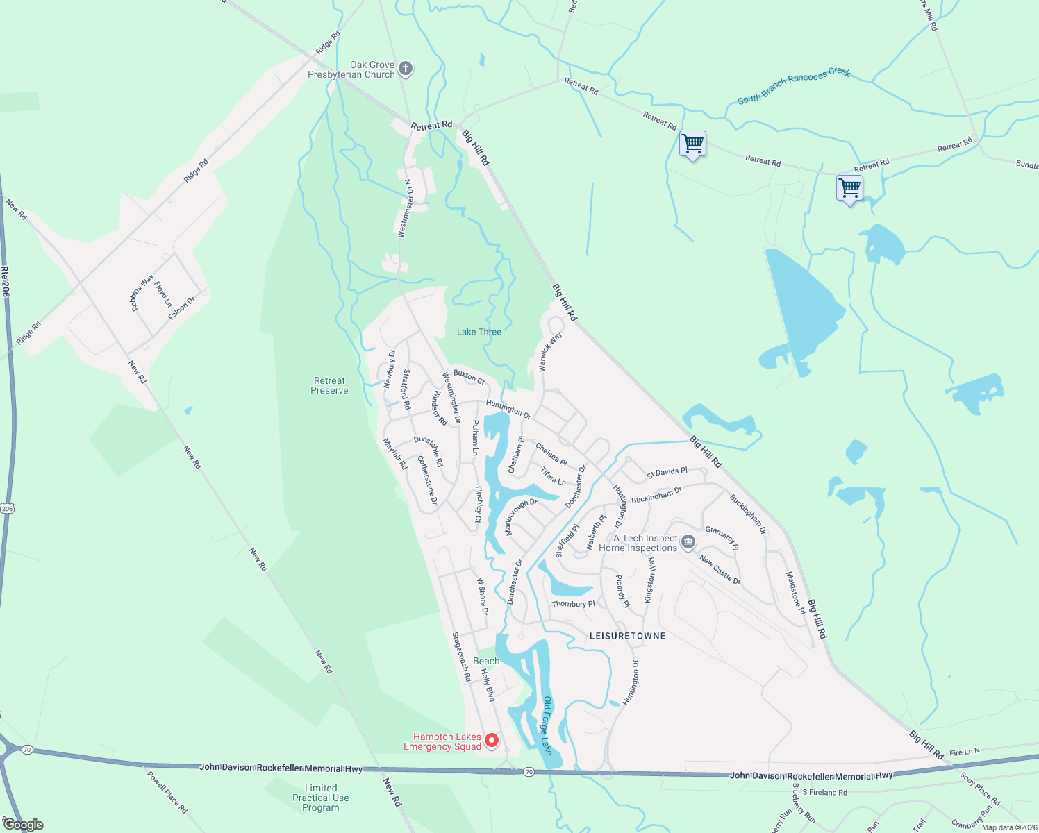 map of restaurants, bars, coffee shops, grocery stores, and more near 2 Chatham Place in Southampton Township