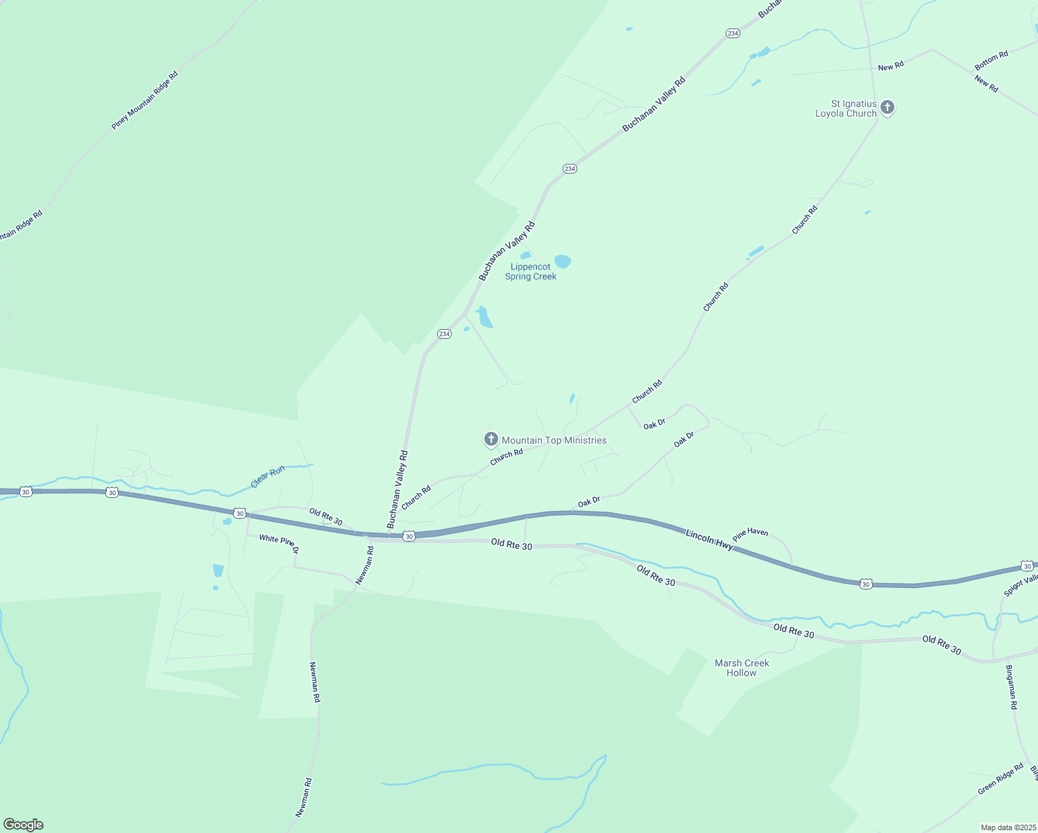 map of restaurants, bars, coffee shops, grocery stores, and more near 280 Church Road in Orrtanna