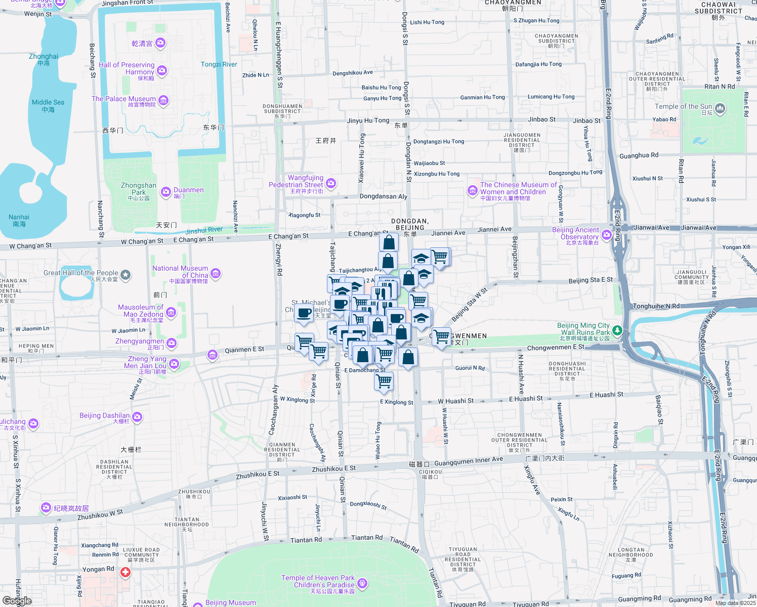 map of restaurants, bars, coffee shops, grocery stores, and more near in 