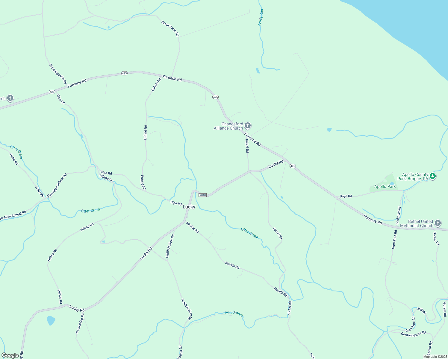 map of restaurants, bars, coffee shops, grocery stores, and more near 10684 Lucky Road in Felton