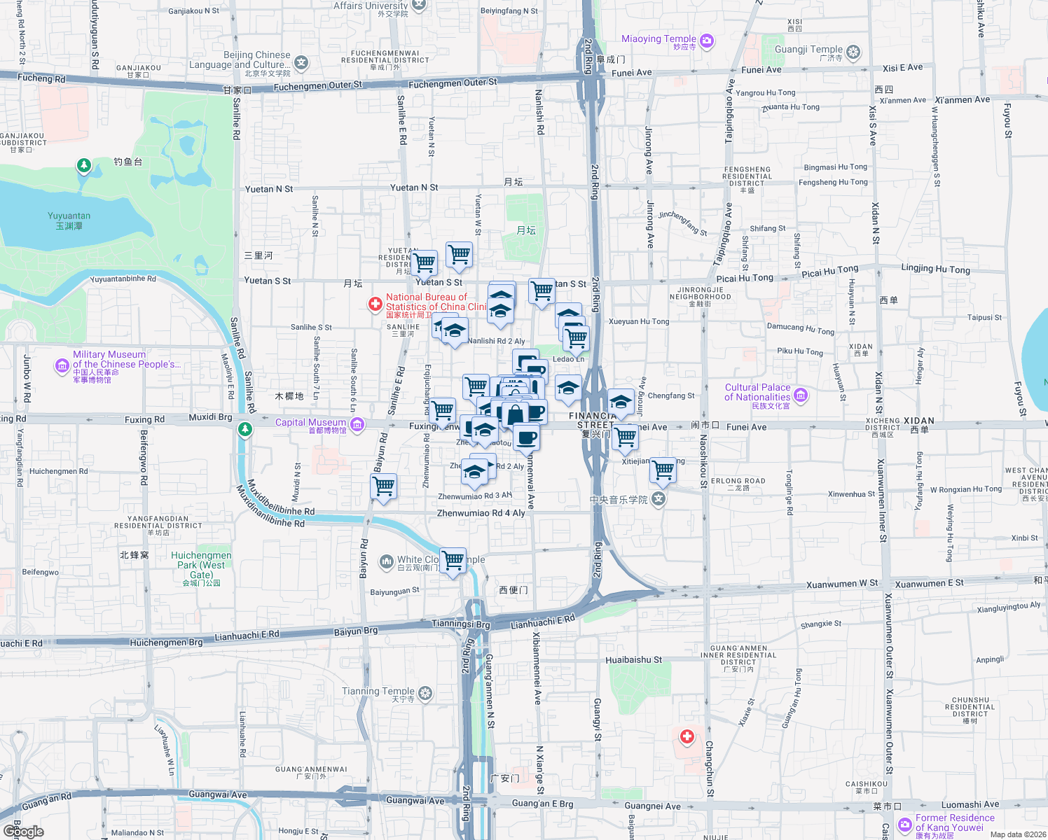 map of restaurants, bars, coffee shops, grocery stores, and more near in 