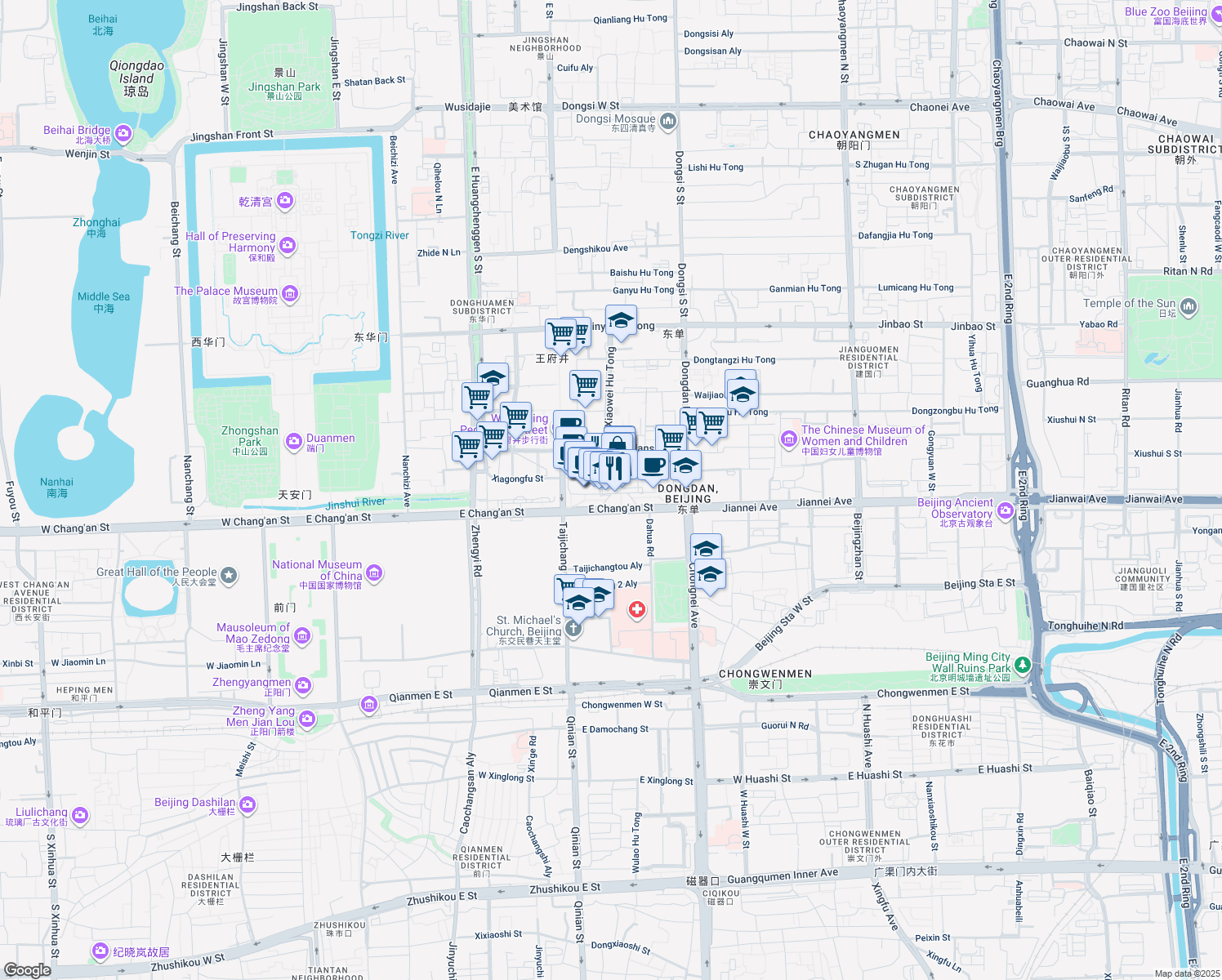 map of restaurants, bars, coffee shops, grocery stores, and more near in 