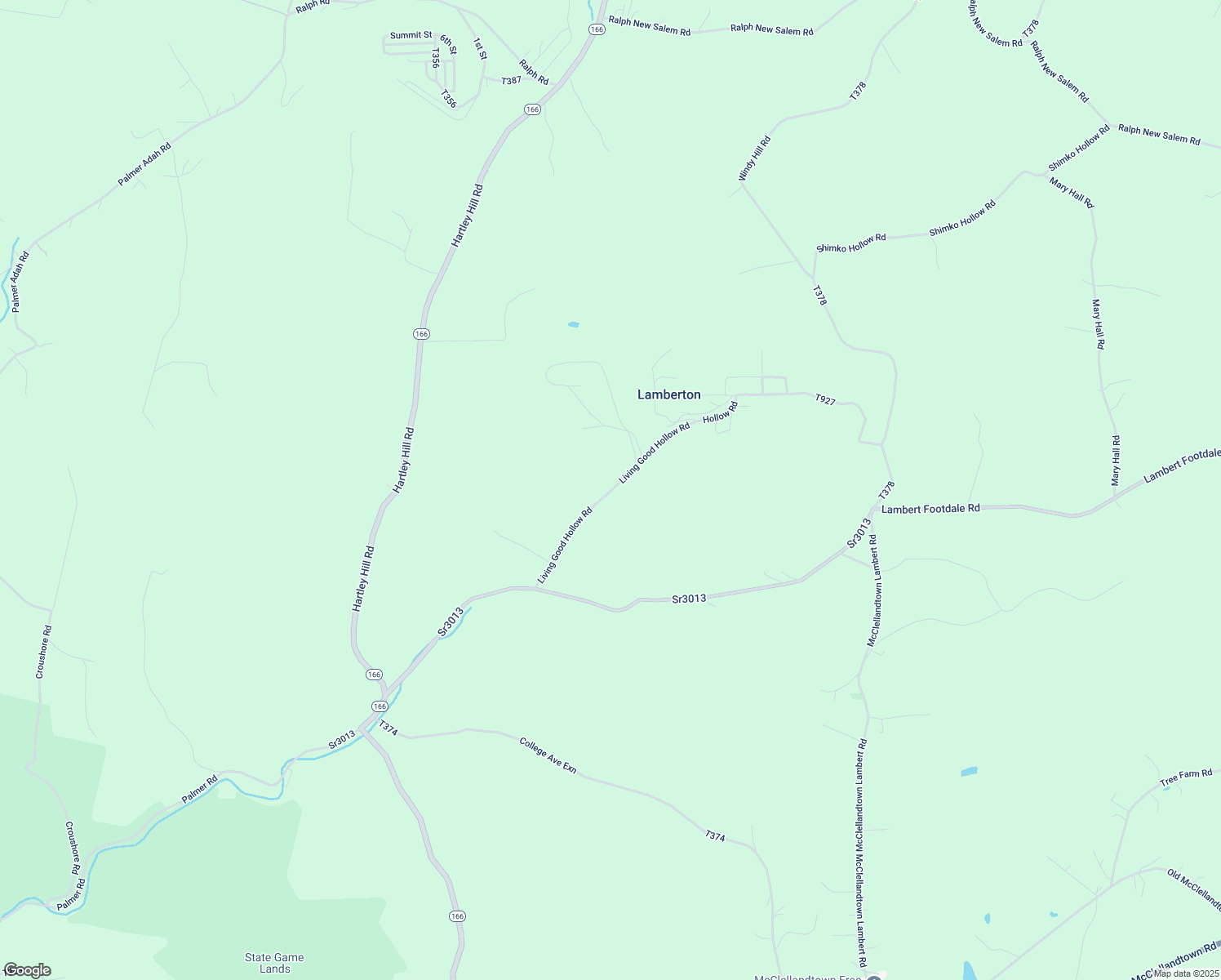 map of restaurants, bars, coffee shops, grocery stores, and more near Living Good Hollow Road in McClellandtown