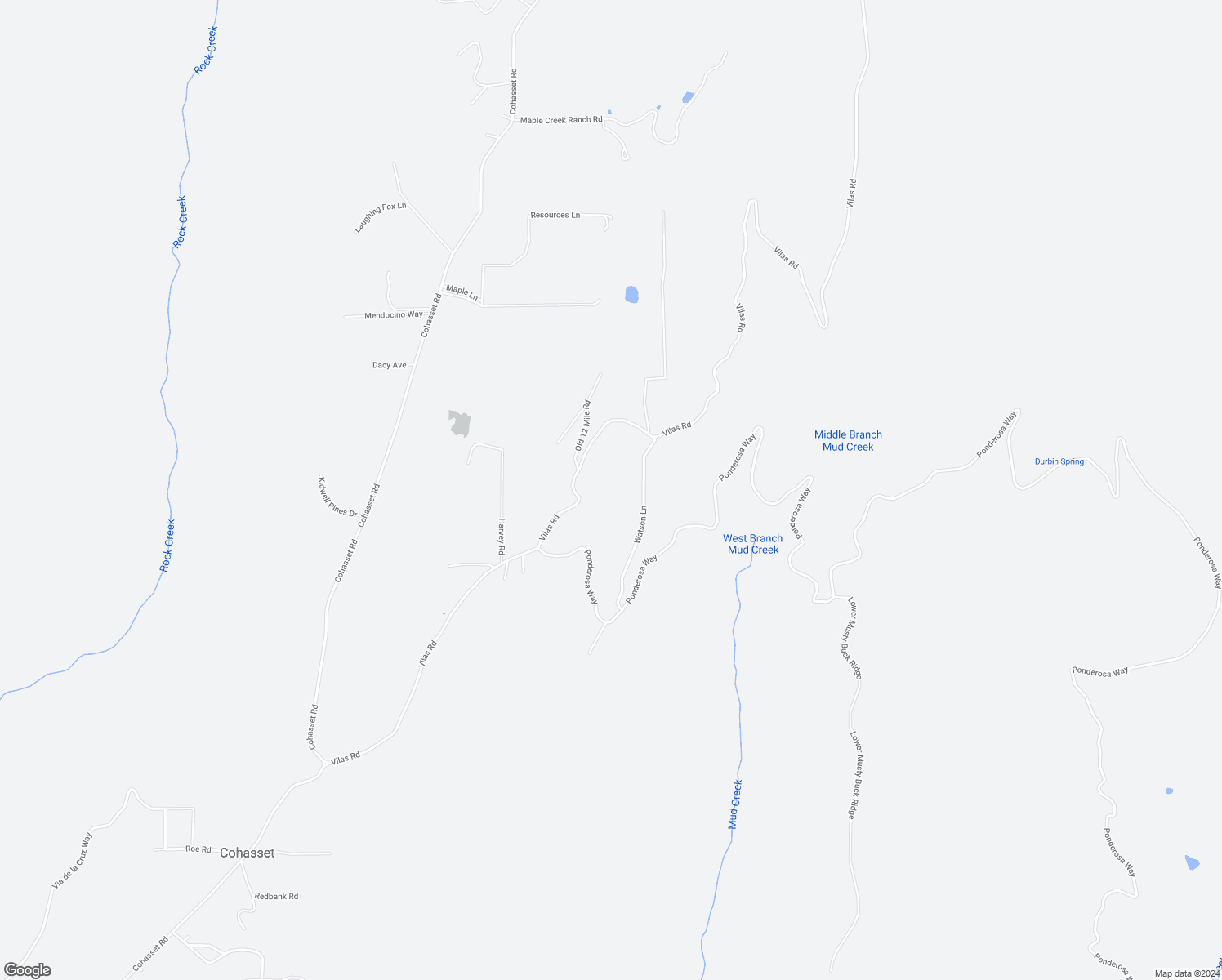 map of restaurants, bars, coffee shops, grocery stores, and more near 406 Vilas Road in Chico