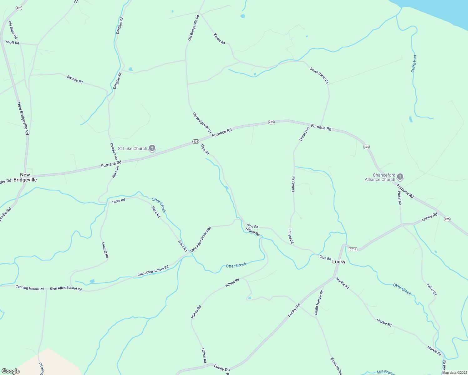 map of restaurants, bars, coffee shops, grocery stores, and more near 10569 Gipe Road in Brogue