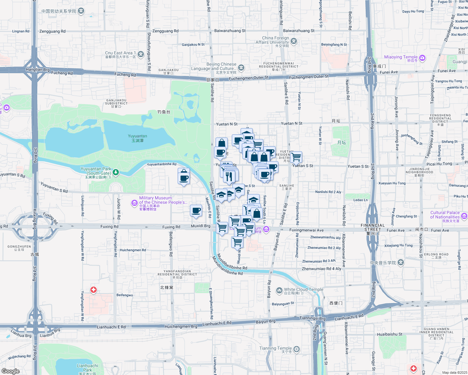 map of restaurants, bars, coffee shops, grocery stores, and more near in 