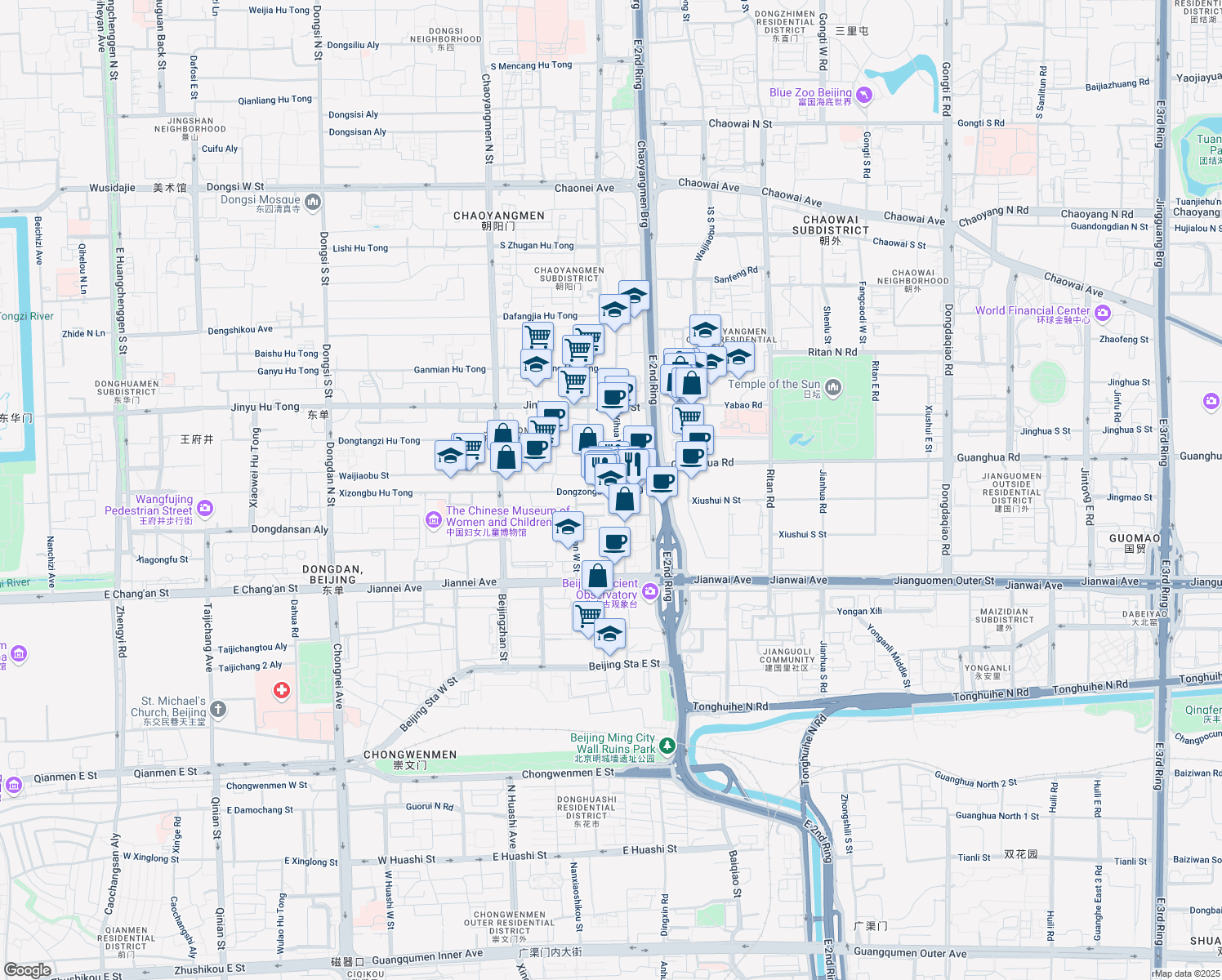 map of restaurants, bars, coffee shops, grocery stores, and more near in 