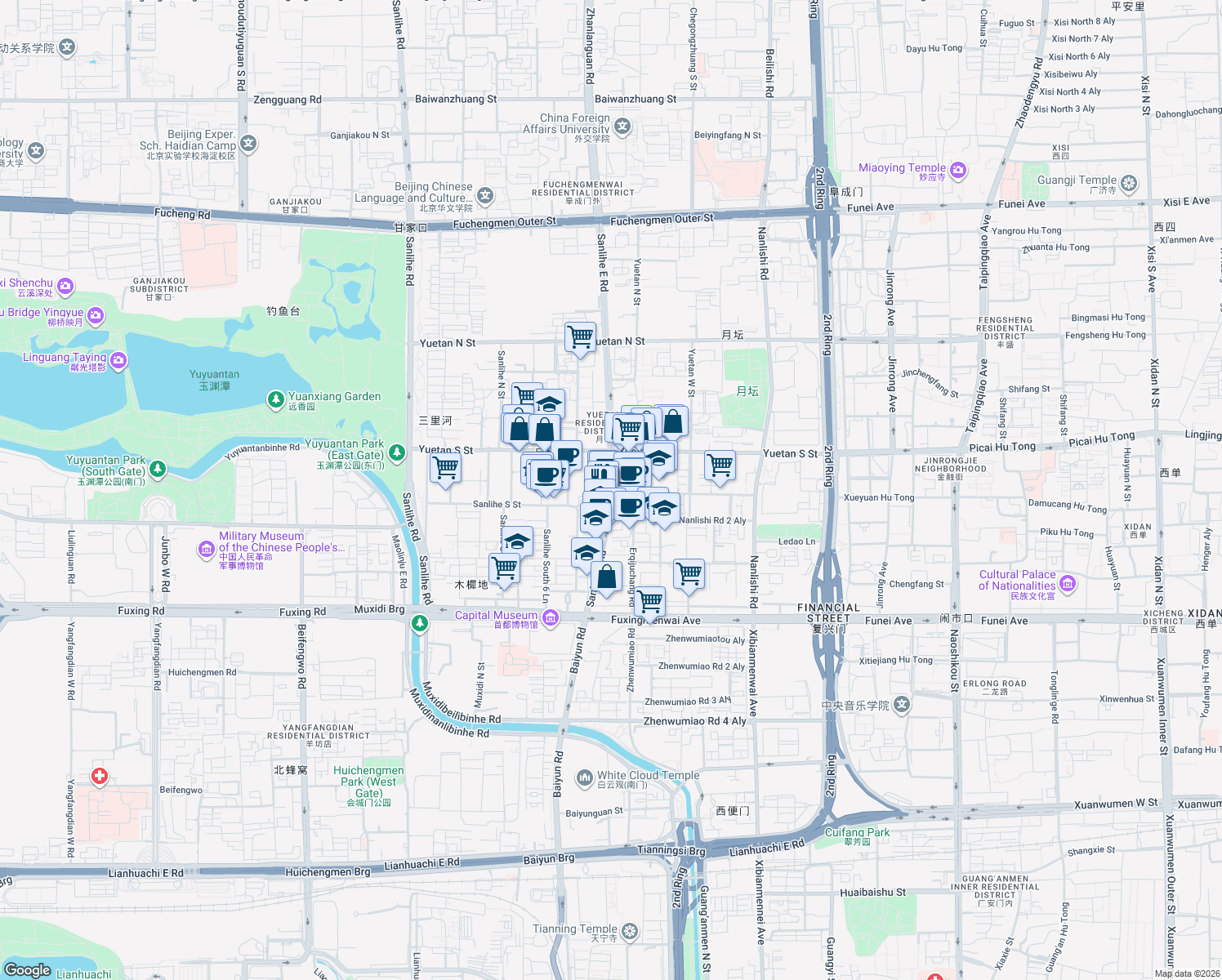 map of restaurants, bars, coffee shops, grocery stores, and more near in 