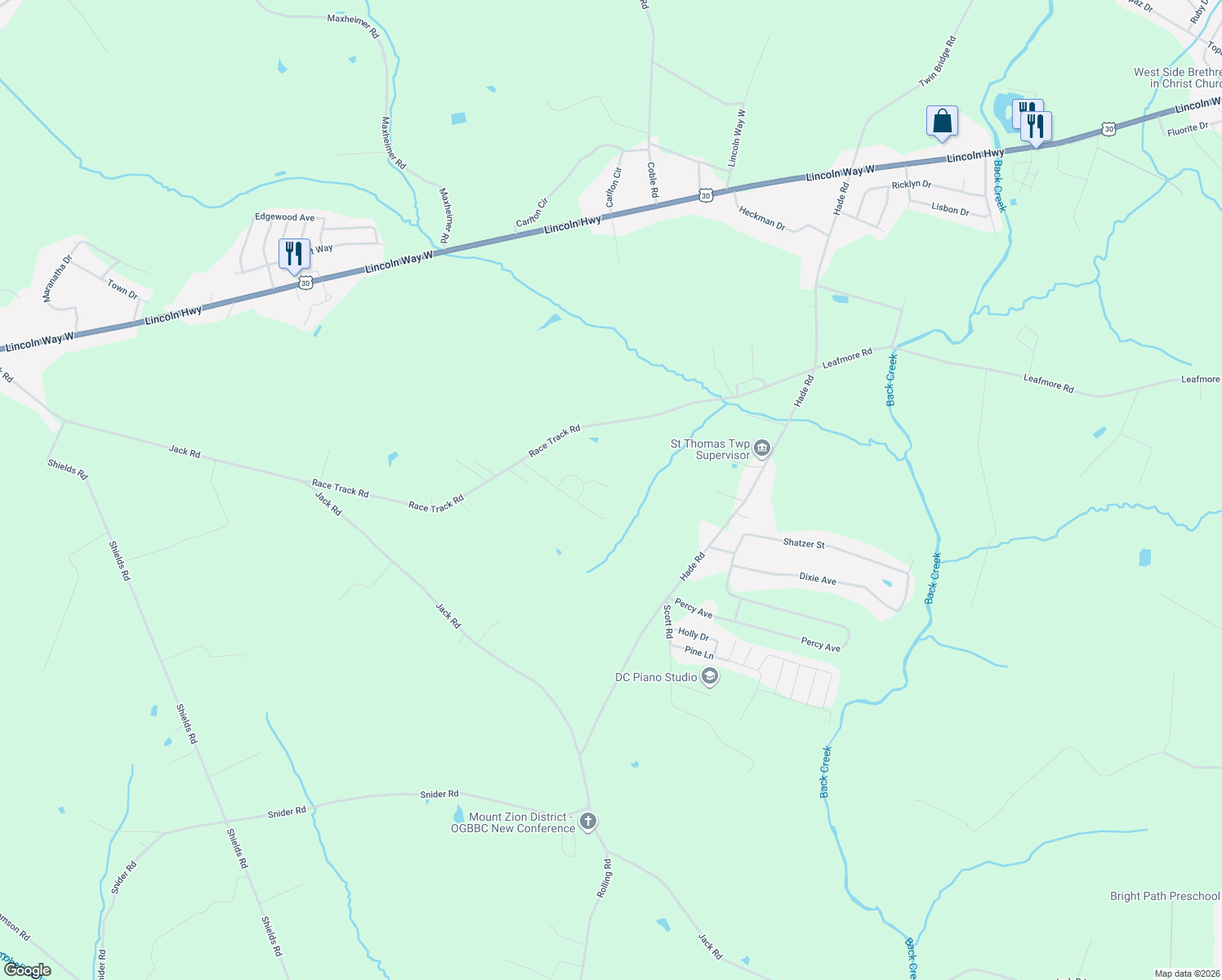 map of restaurants, bars, coffee shops, grocery stores, and more near 9040 Spring Bloom Court in Saint Thomas