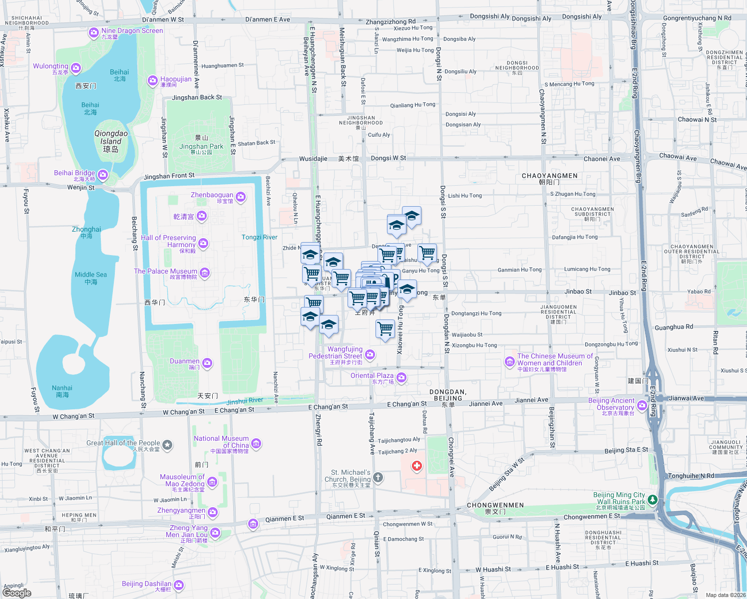 map of restaurants, bars, coffee shops, grocery stores, and more near in 