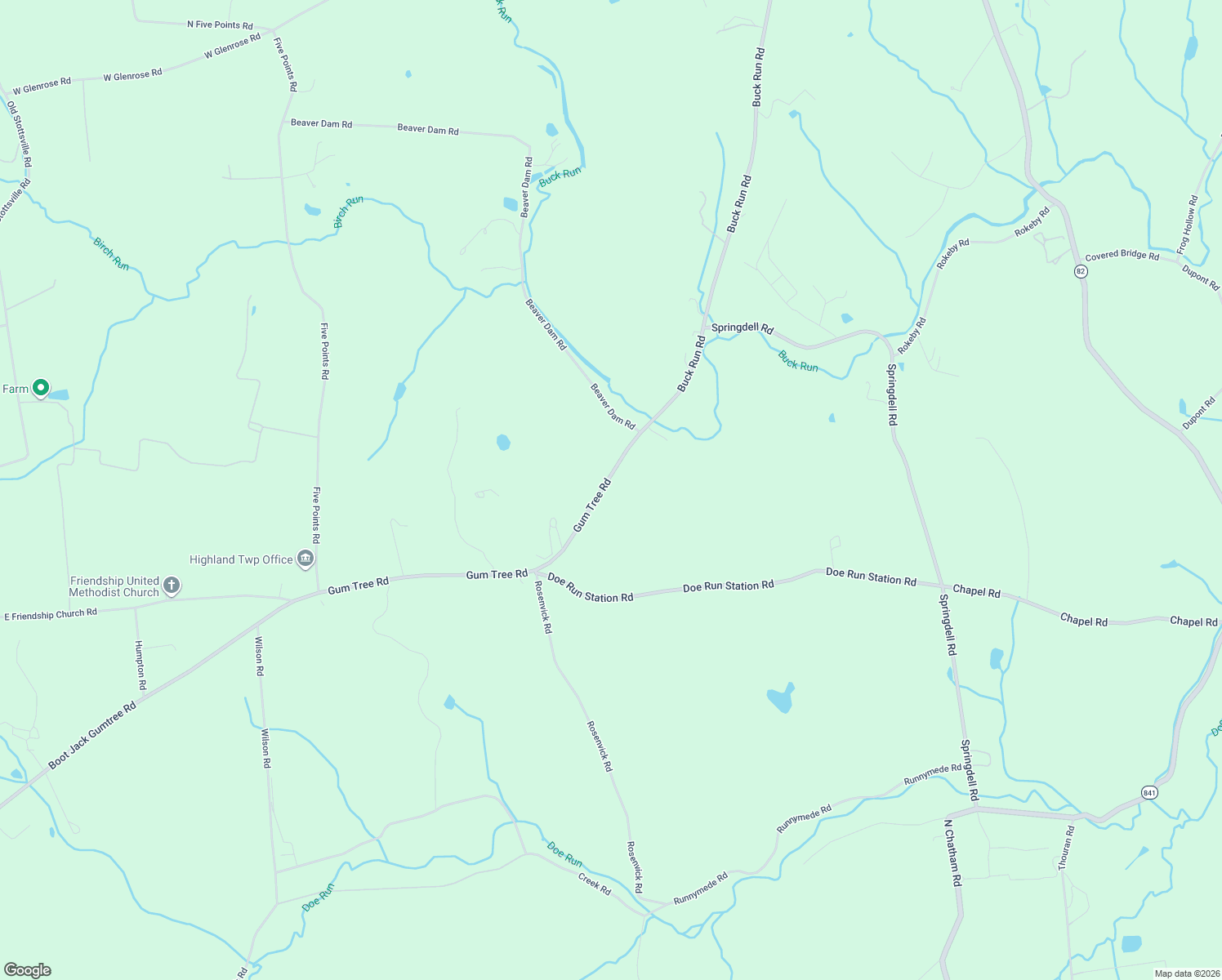 map of restaurants, bars, coffee shops, grocery stores, and more near 308 Gum Tree Road in Coatesville