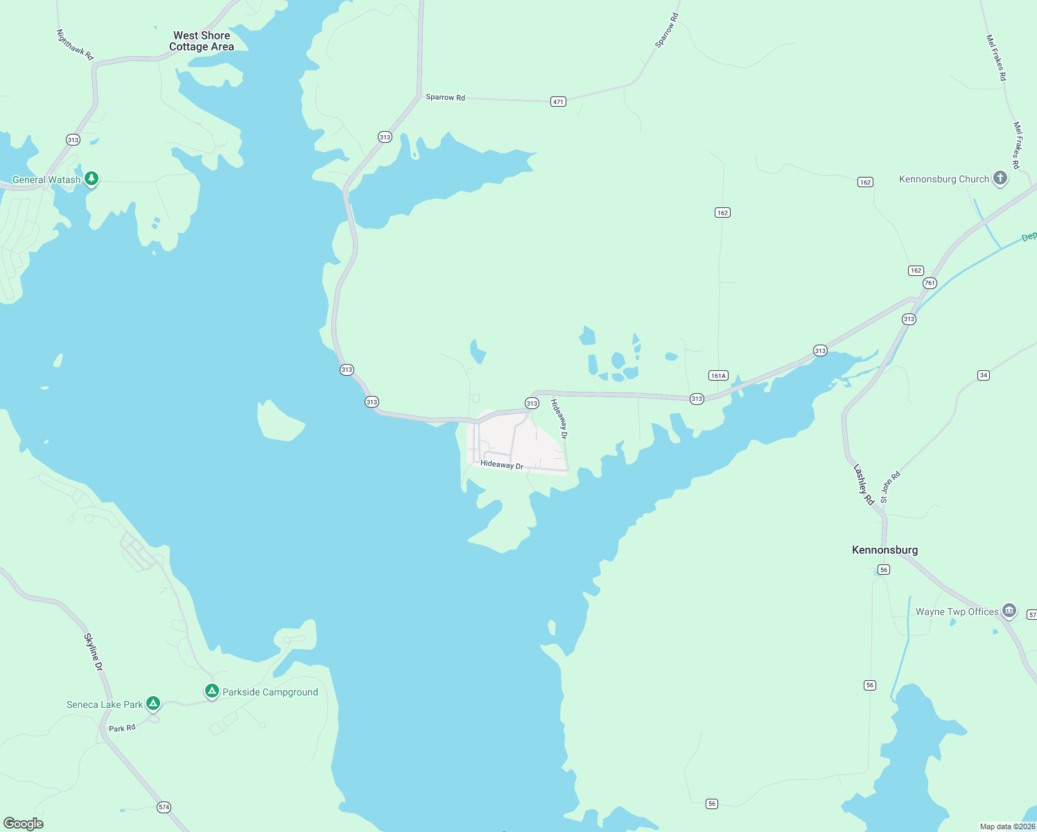 map of restaurants, bars, coffee shops, grocery stores, and more near 23305 Lashley Road in Senecaville