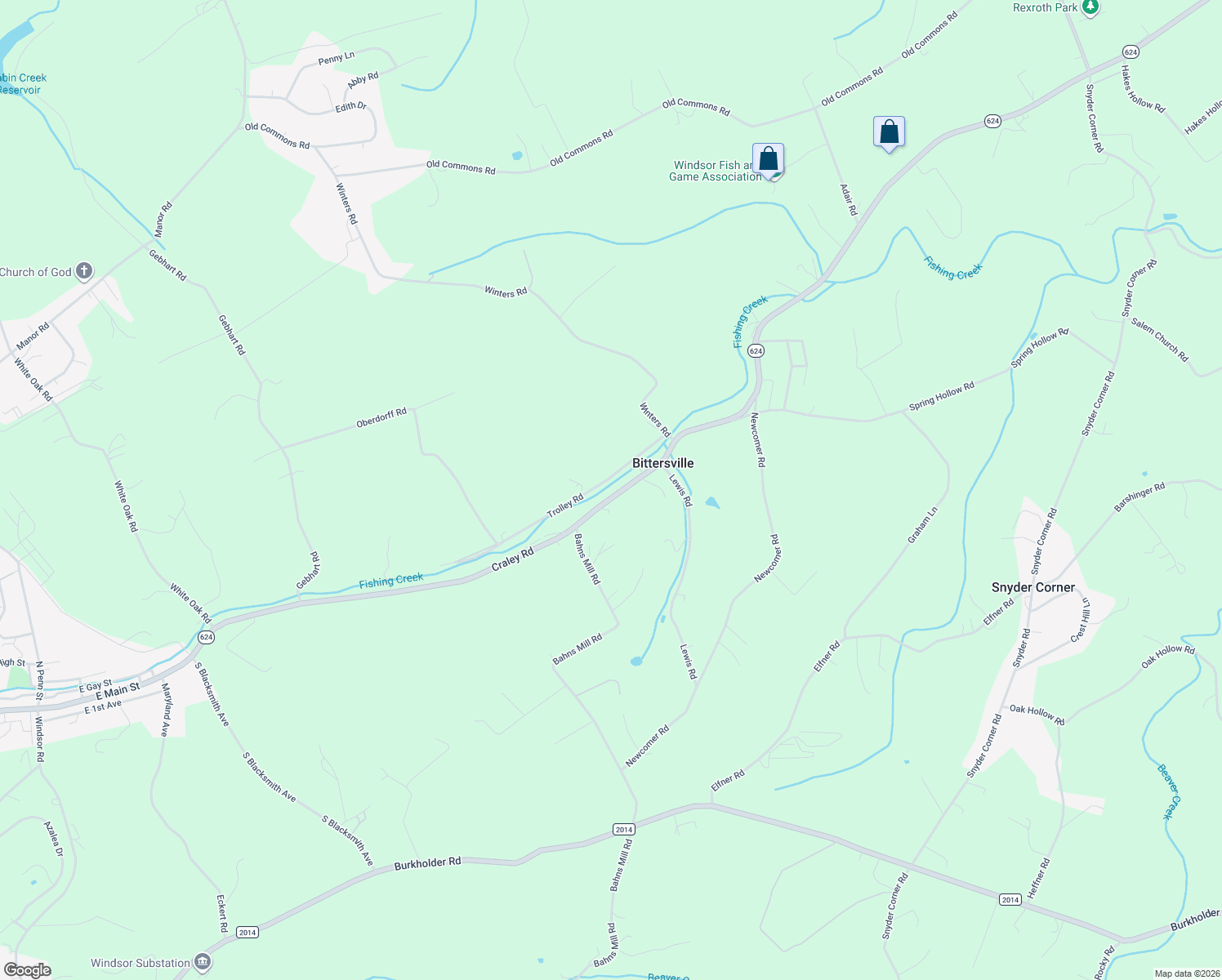 map of restaurants, bars, coffee shops, grocery stores, and more near 1892 Craley Road in Windsor