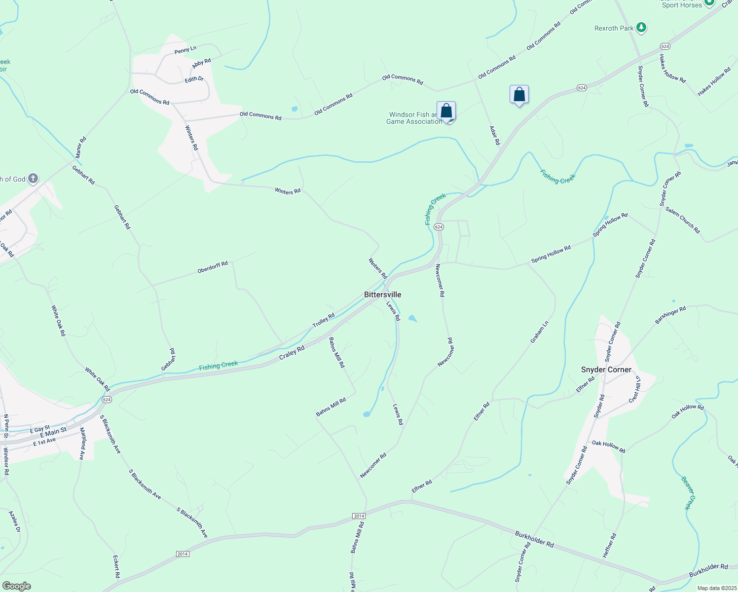 map of restaurants, bars, coffee shops, grocery stores, and more near 1911 Craley Road in Windsor
