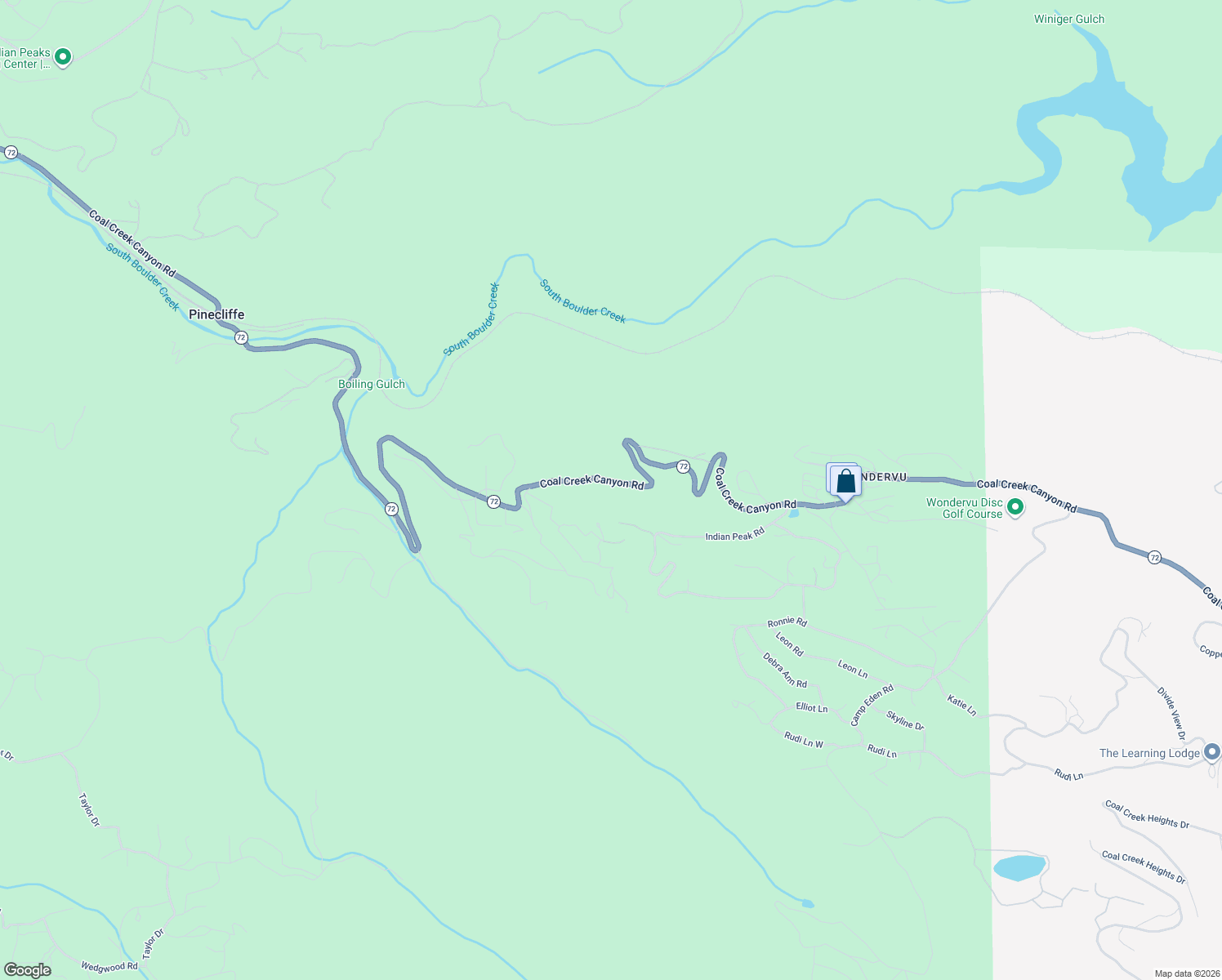 map of restaurants, bars, coffee shops, grocery stores, and more near 1090 Colorado 72 in Golden