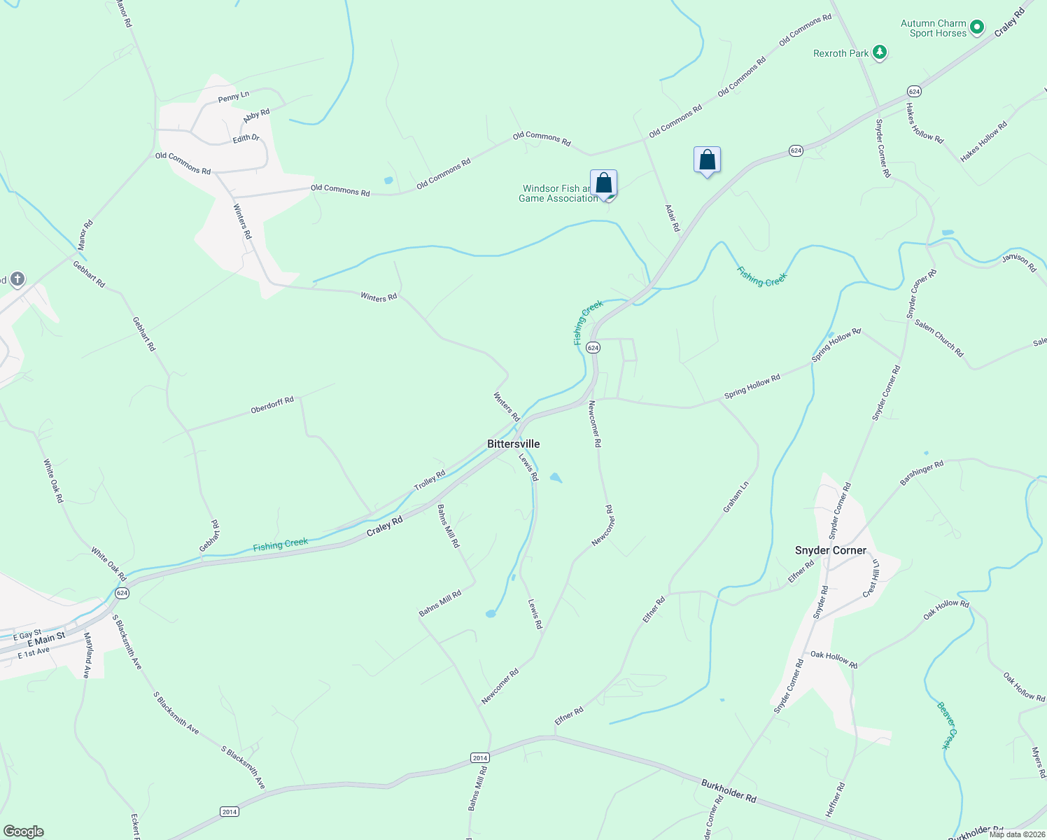 map of restaurants, bars, coffee shops, grocery stores, and more near 1949 Craley Road in Windsor