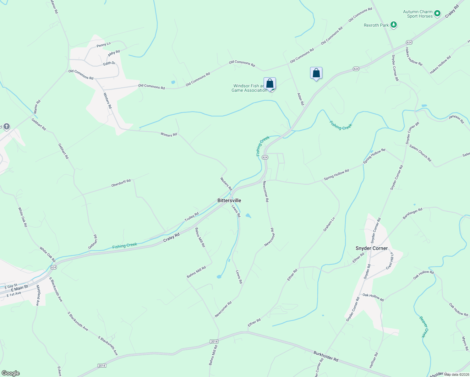 map of restaurants, bars, coffee shops, grocery stores, and more near 1947 Craley Road in Windsor