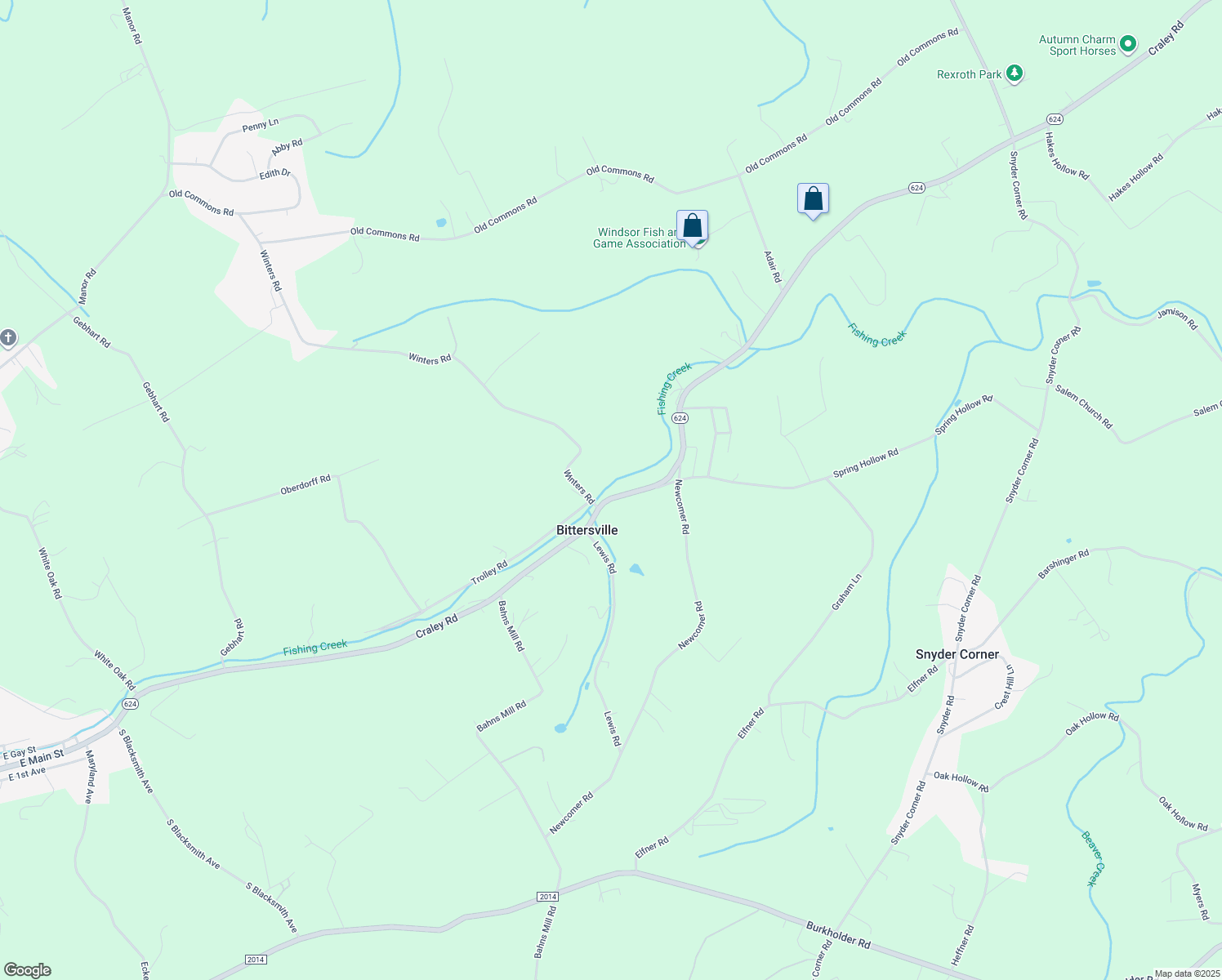map of restaurants, bars, coffee shops, grocery stores, and more near 929 White Tail Ln in Windsor