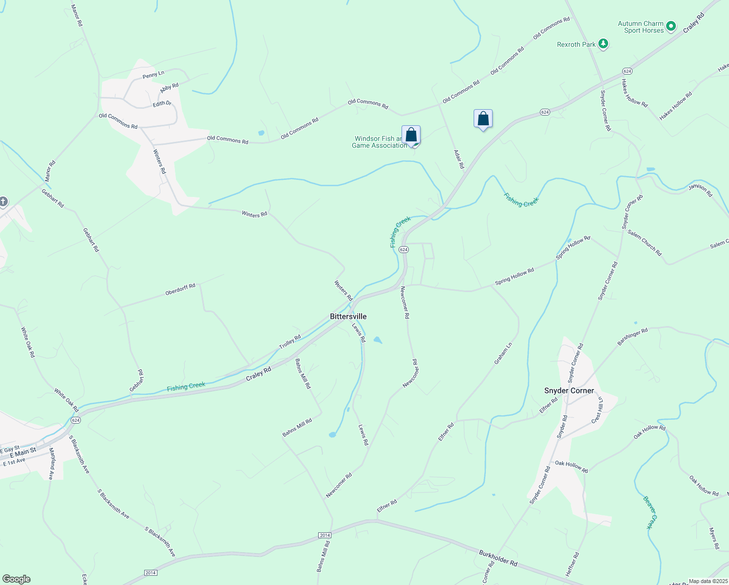 map of restaurants, bars, coffee shops, grocery stores, and more near 929 White Tail Lane in Windsor
