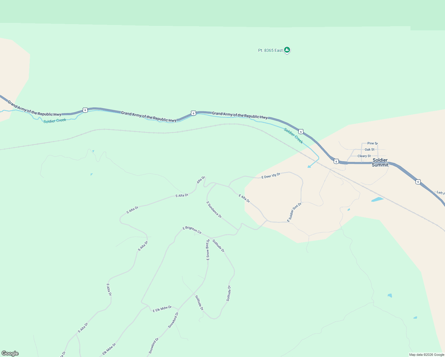 map of restaurants, bars, coffee shops, grocery stores, and more near 22801 Alta Drive in Spanish Fork