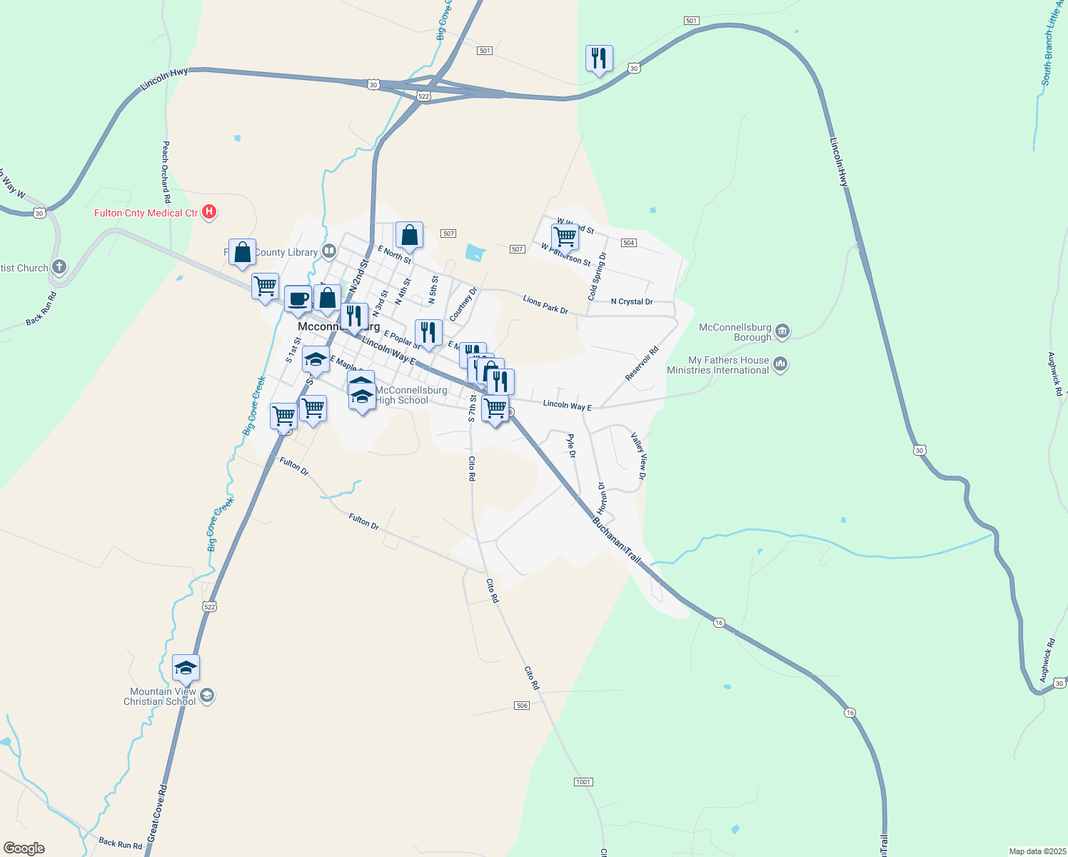 241 Buchanan Trail, McConnellsburg PA Walk Score