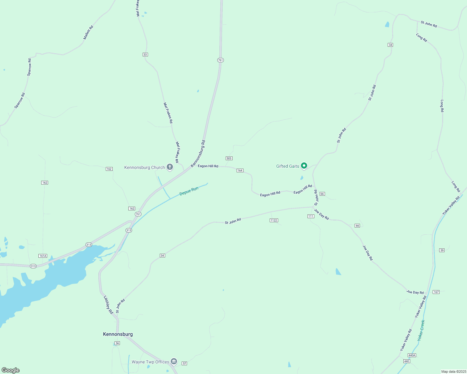map of restaurants, bars, coffee shops, grocery stores, and more near 25261 Eagon Hill Road in Quaker City