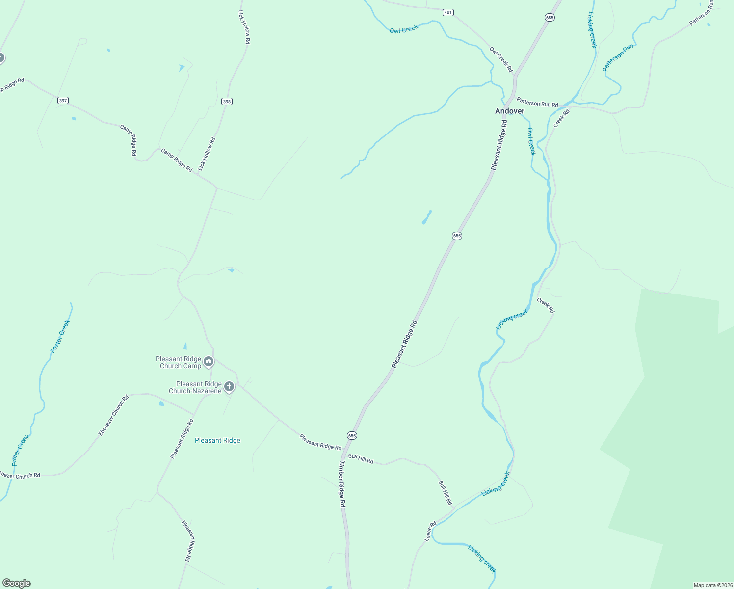 map of restaurants, bars, coffee shops, grocery stores, and more near 7265 Pennsylvania 655 in Harrisonville