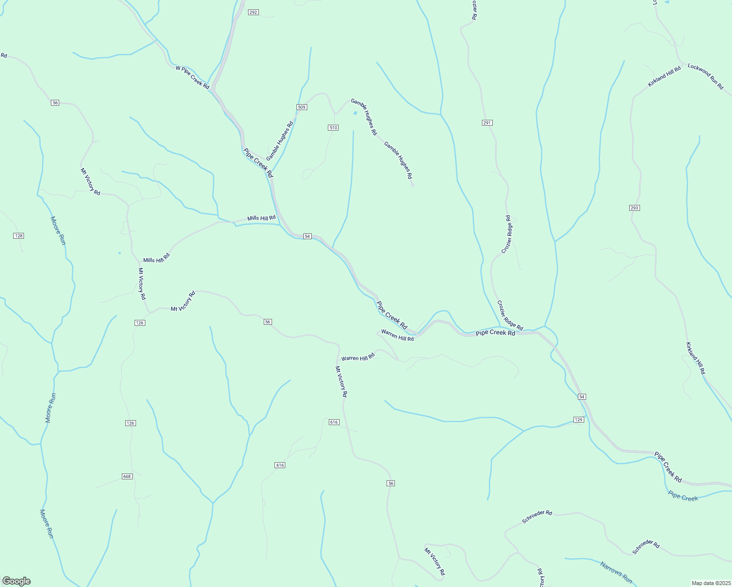 map of restaurants, bars, coffee shops, grocery stores, and more near 51801 Pipe Creek Road in Jacobsburg