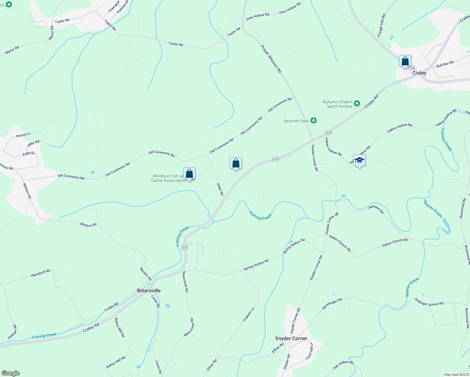 map of restaurants, bars, coffee shops, grocery stores, and more near 2211 Craley Road in Windsor