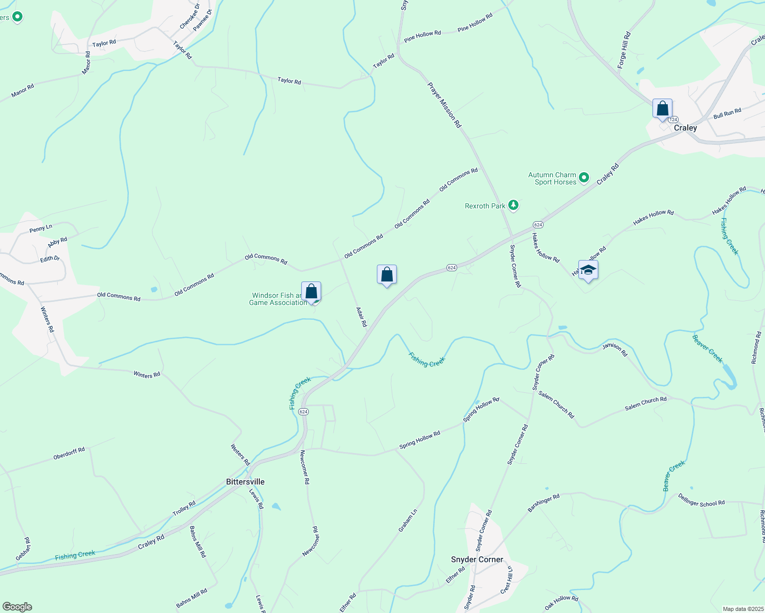 map of restaurants, bars, coffee shops, grocery stores, and more near 2211 Craley Rd in Windsor