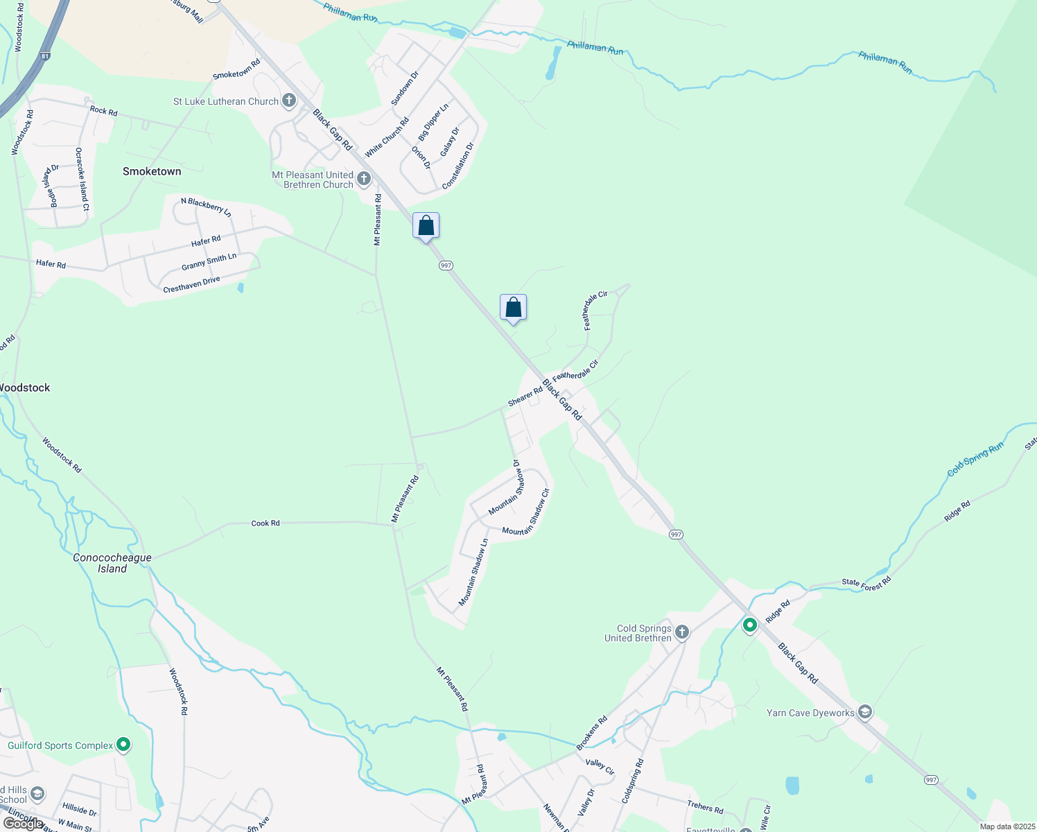 map of restaurants, bars, coffee shops, grocery stores, and more near 3596 Pinecrest Court in Fayetteville