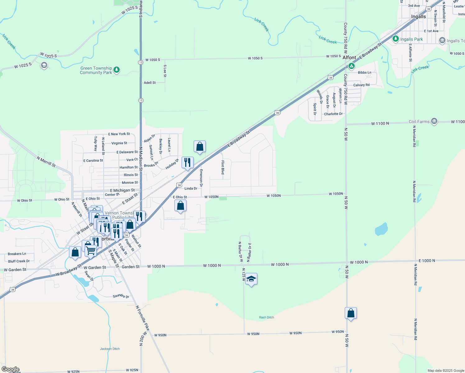 1093 Limestone Way, Fortville IN Walk Score