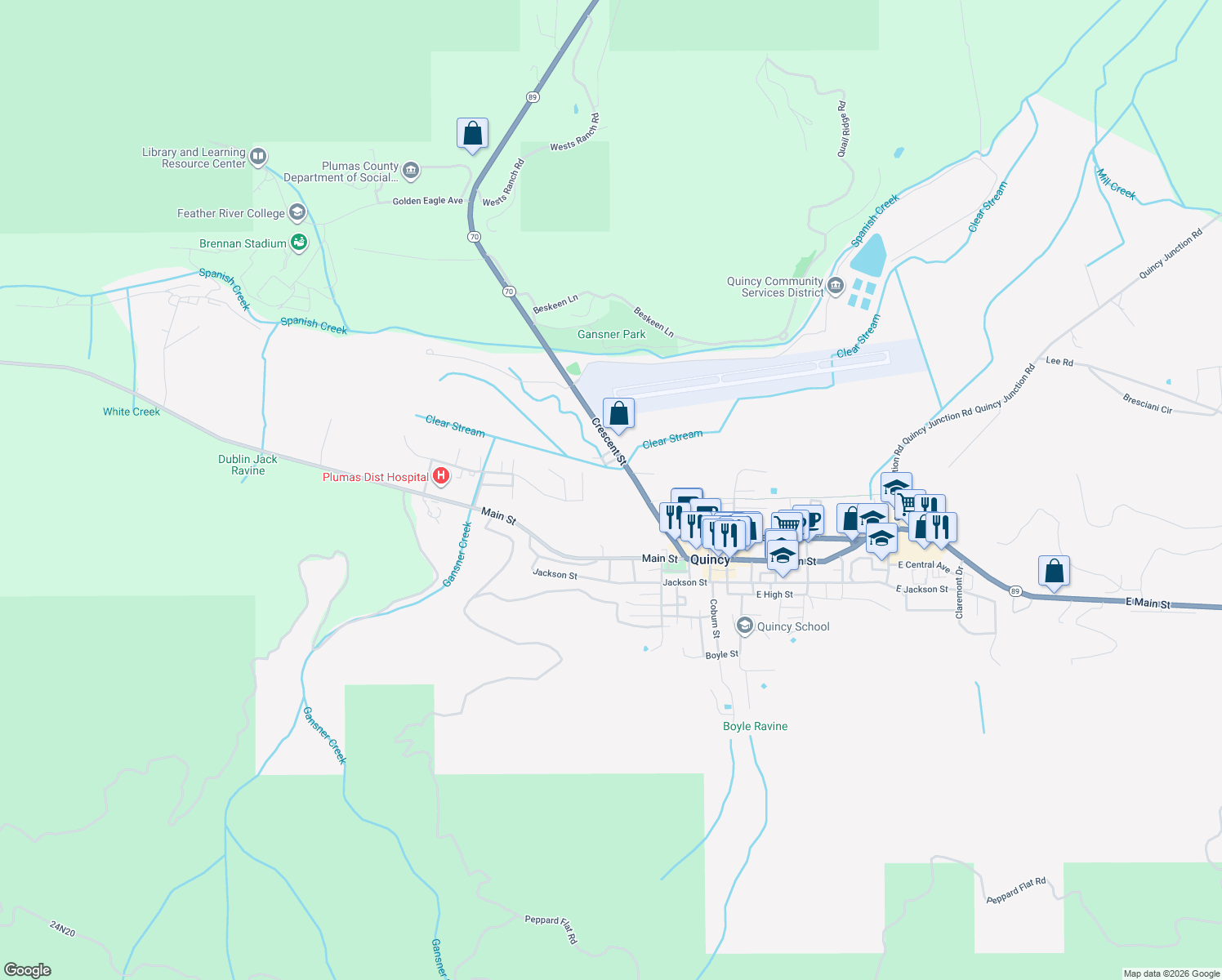 map of restaurants, bars, coffee shops, grocery stores, and more near 763 Valley View Drive in Quincy