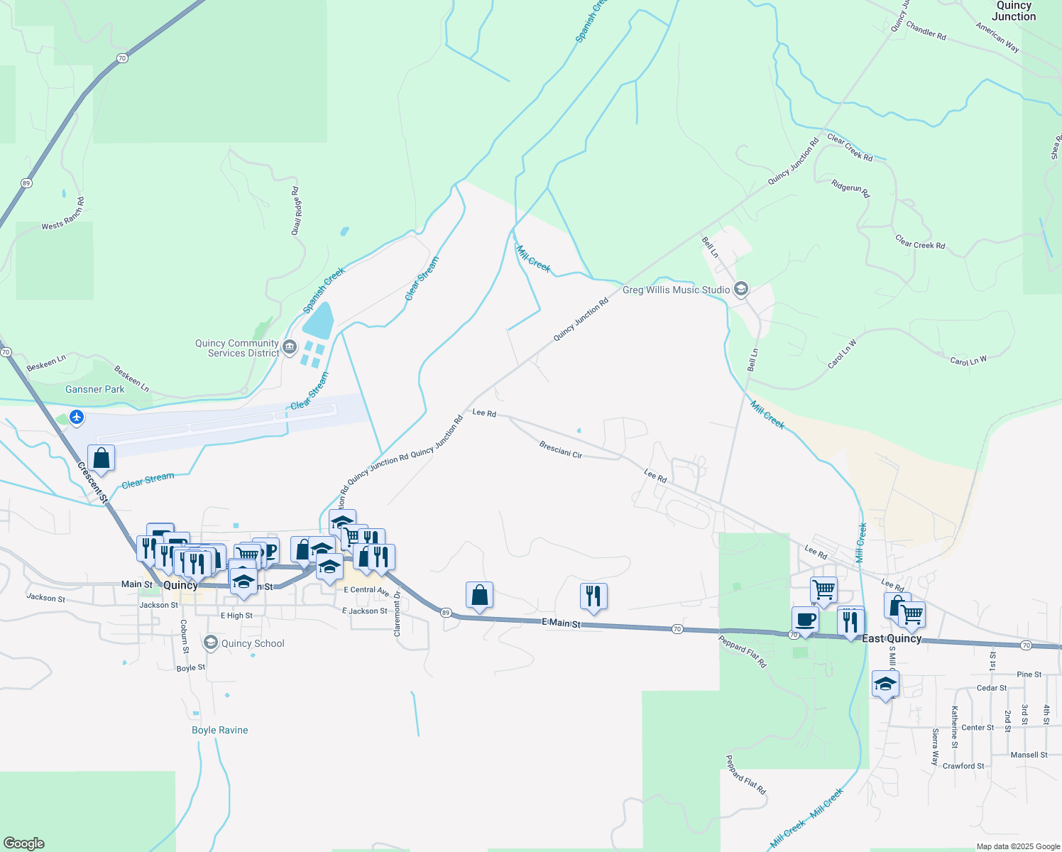 map of restaurants, bars, coffee shops, grocery stores, and more near 746 Lee Road in Quincy
