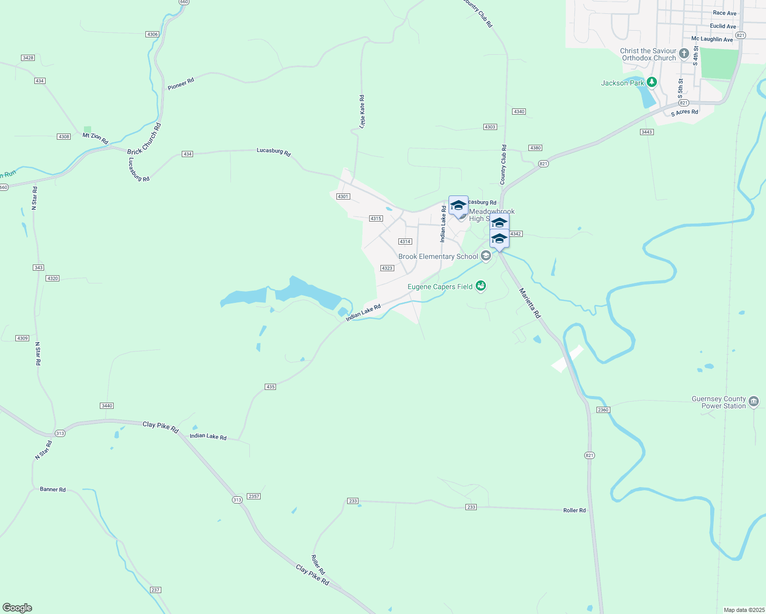 map of restaurants, bars, coffee shops, grocery stores, and more near 9498 Indian Lake Road in Byesville