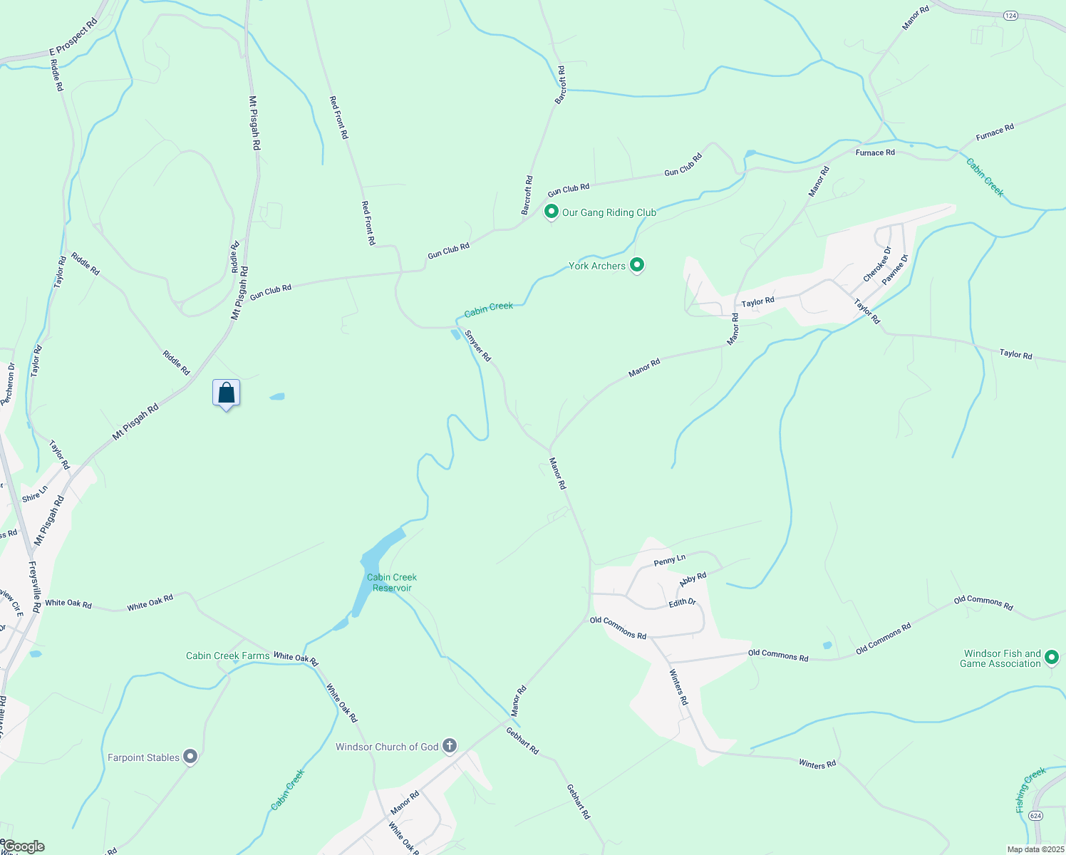 map of restaurants, bars, coffee shops, grocery stores, and more near 575 Smyser Road in Windsor