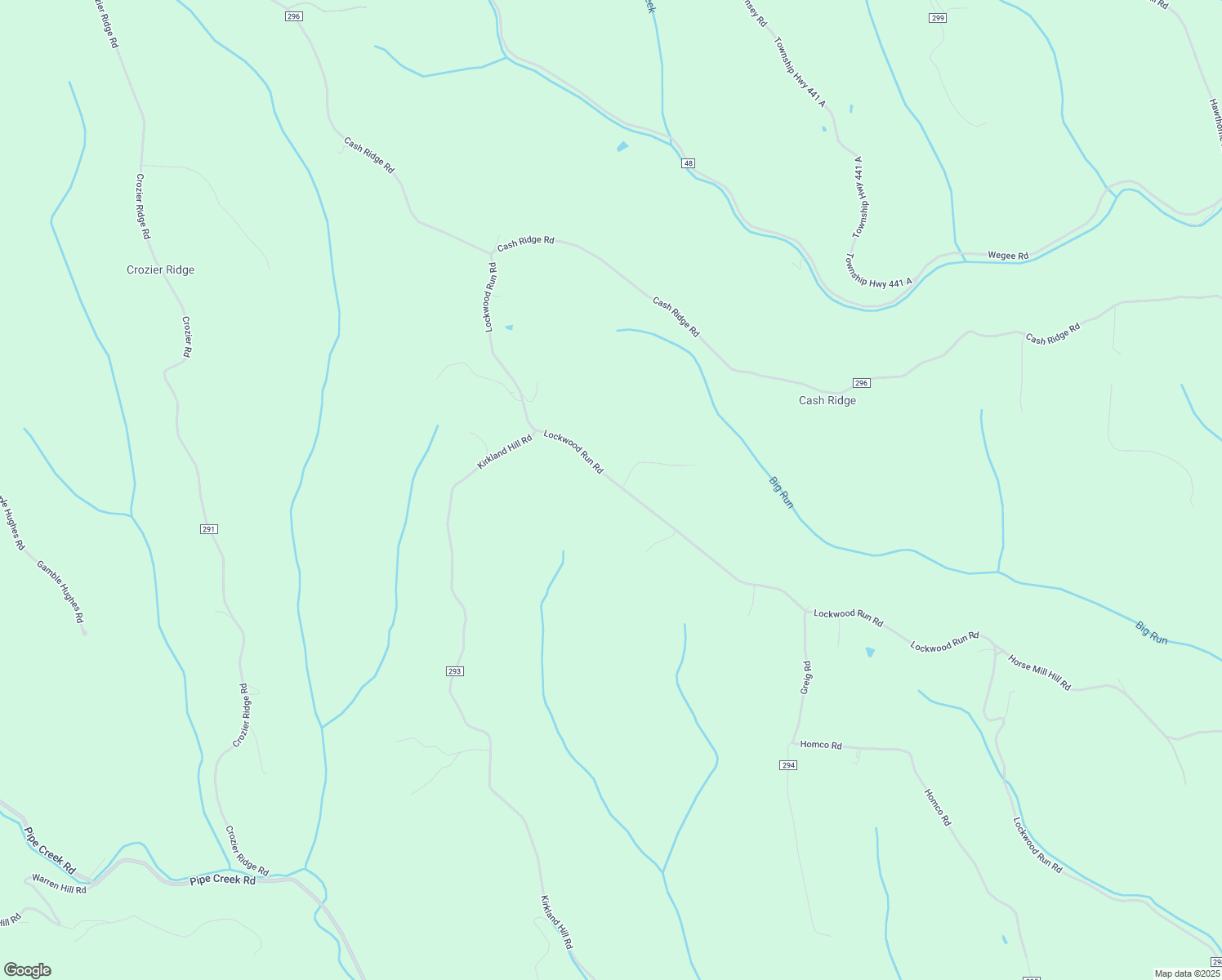 map of restaurants, bars, coffee shops, grocery stores, and more near 59791 Lockwood Run Road in Jacobsburg
