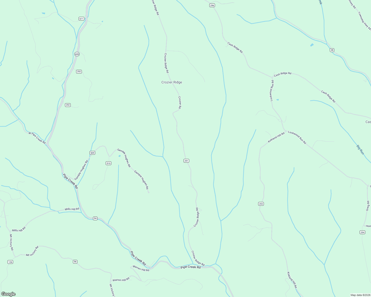 map of restaurants, bars, coffee shops, grocery stores, and more near 59701 Crozier Ridge Road in Jacobsburg
