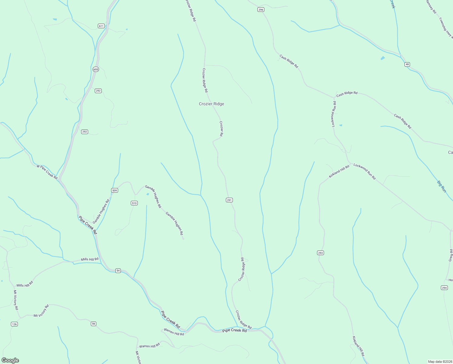 map of restaurants, bars, coffee shops, grocery stores, and more near 59701 Crozier Ridge Road in Jacobsburg