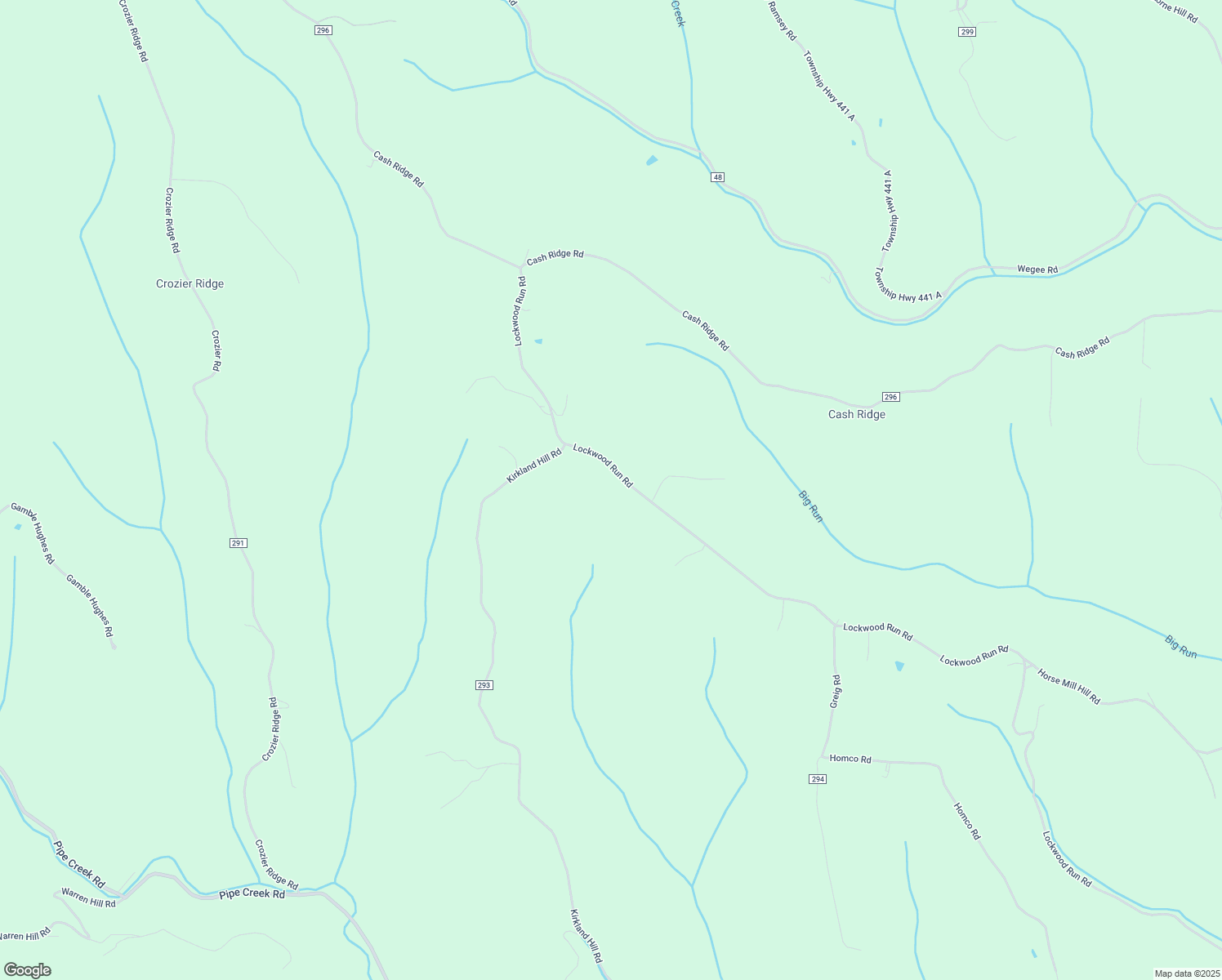 map of restaurants, bars, coffee shops, grocery stores, and more near 59878 Lockwood Run Road in Jacobsburg