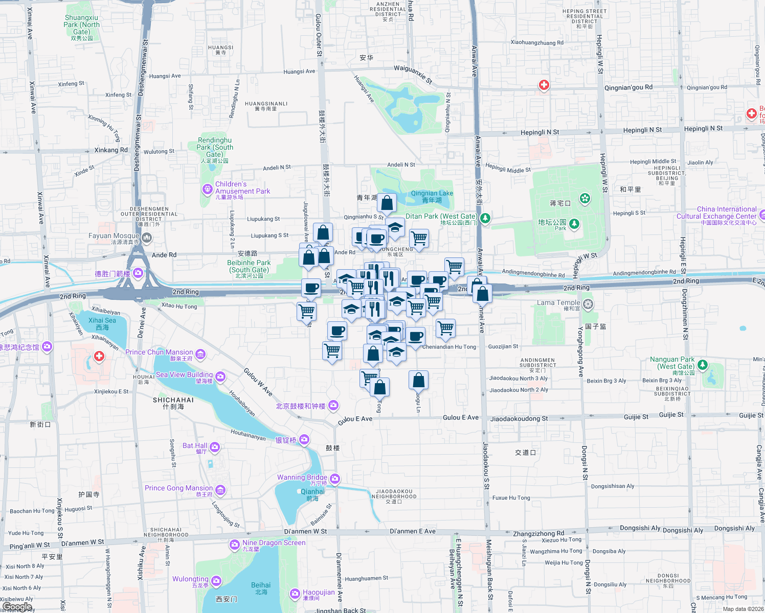 map of restaurants, bars, coffee shops, grocery stores, and more near in 