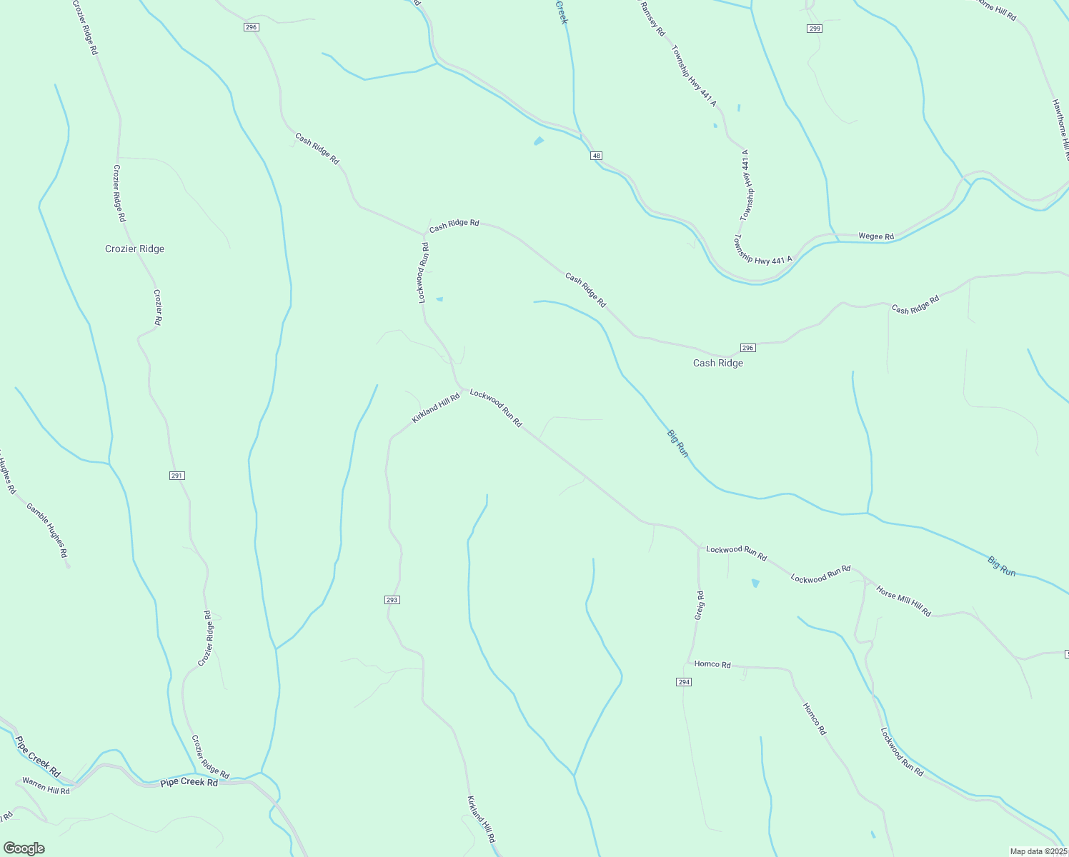 map of restaurants, bars, coffee shops, grocery stores, and more near 59791 Lockwood Run Road in Jacobsburg