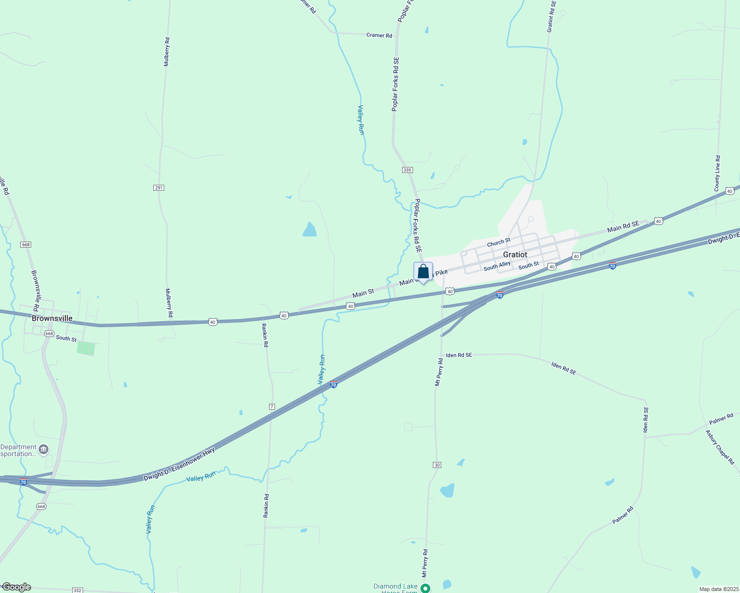 map of restaurants, bars, coffee shops, grocery stores, and more near 12800 North Pike Road in Mount Perry