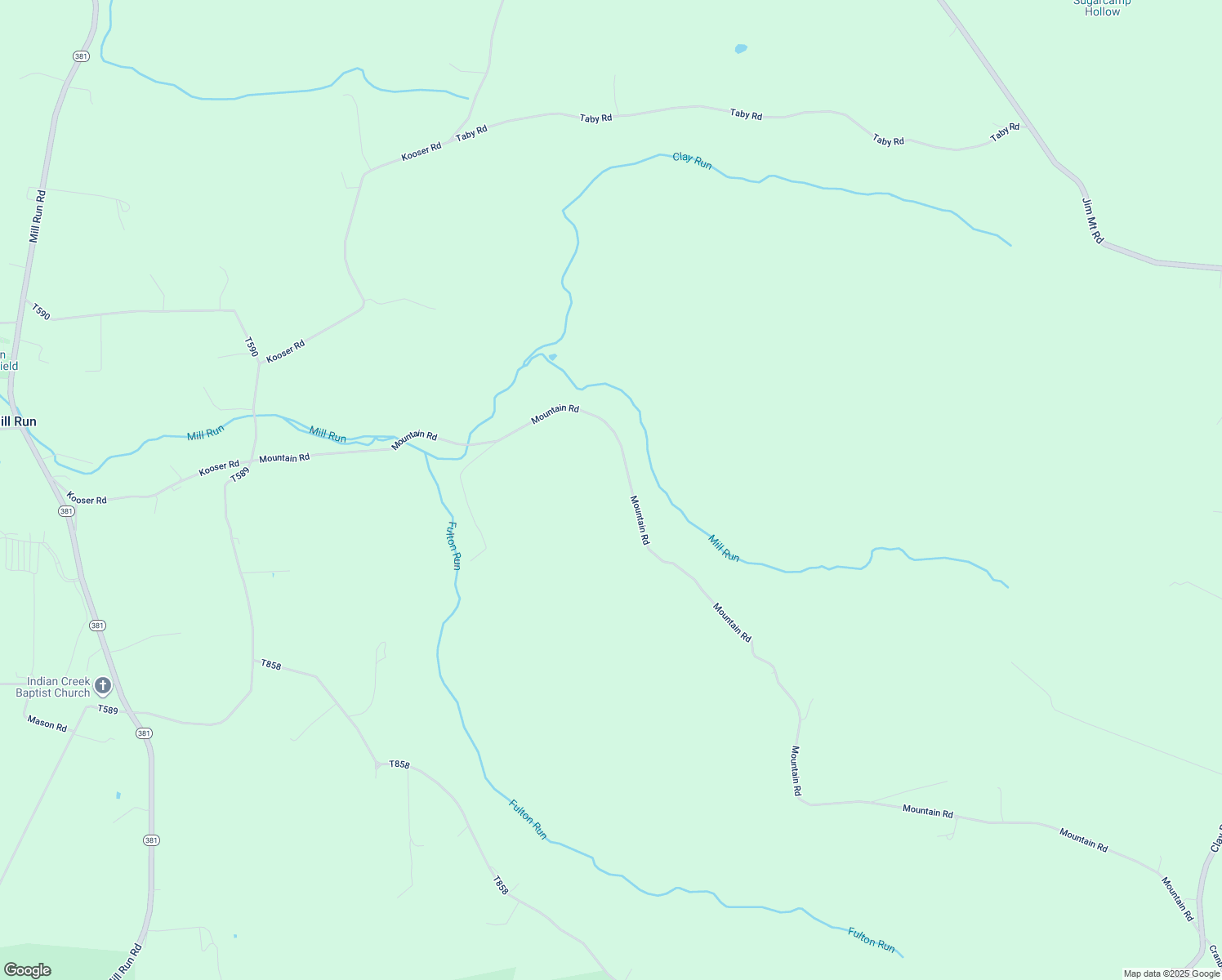 map of restaurants, bars, coffee shops, grocery stores, and more near Mountain Road in Fayette County