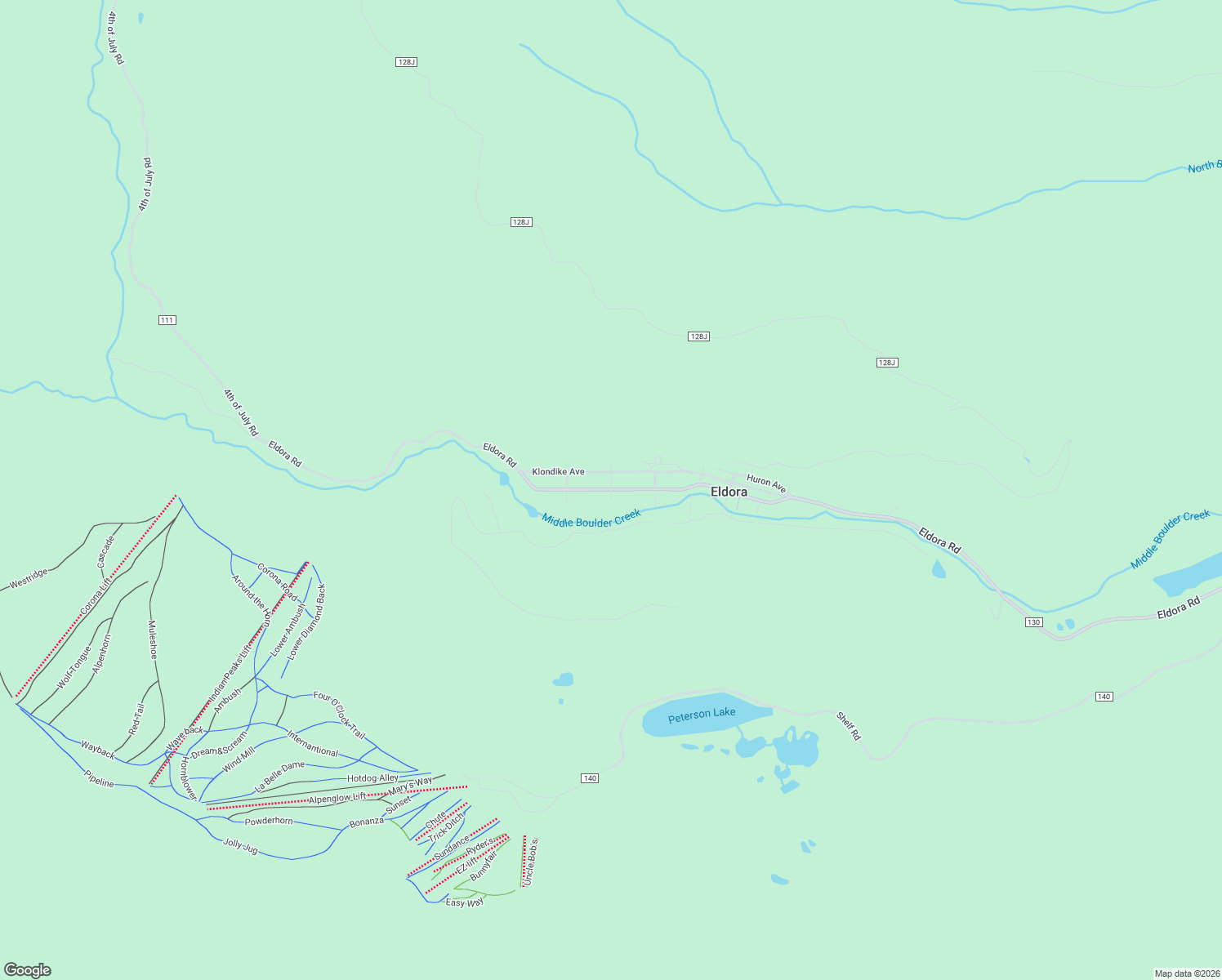map of restaurants, bars, coffee shops, grocery stores, and more near 898 Eldorado Avenue in Nederland