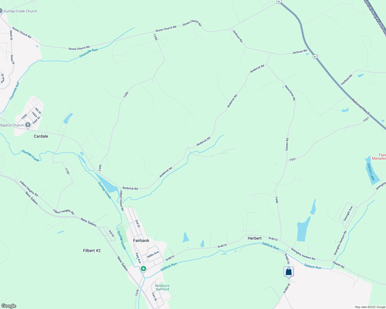 map of restaurants, bars, coffee shops, grocery stores, and more near in New Salem