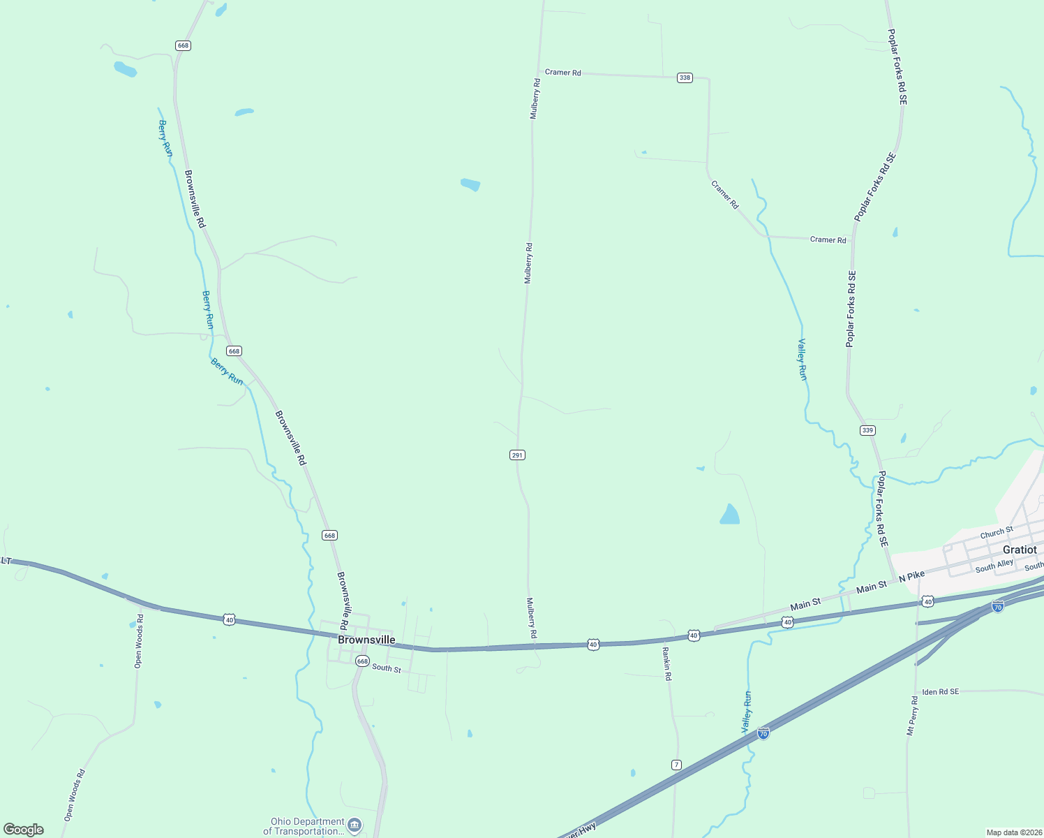 map of restaurants, bars, coffee shops, grocery stores, and more near 9291 Mulberry Road in Mount Perry