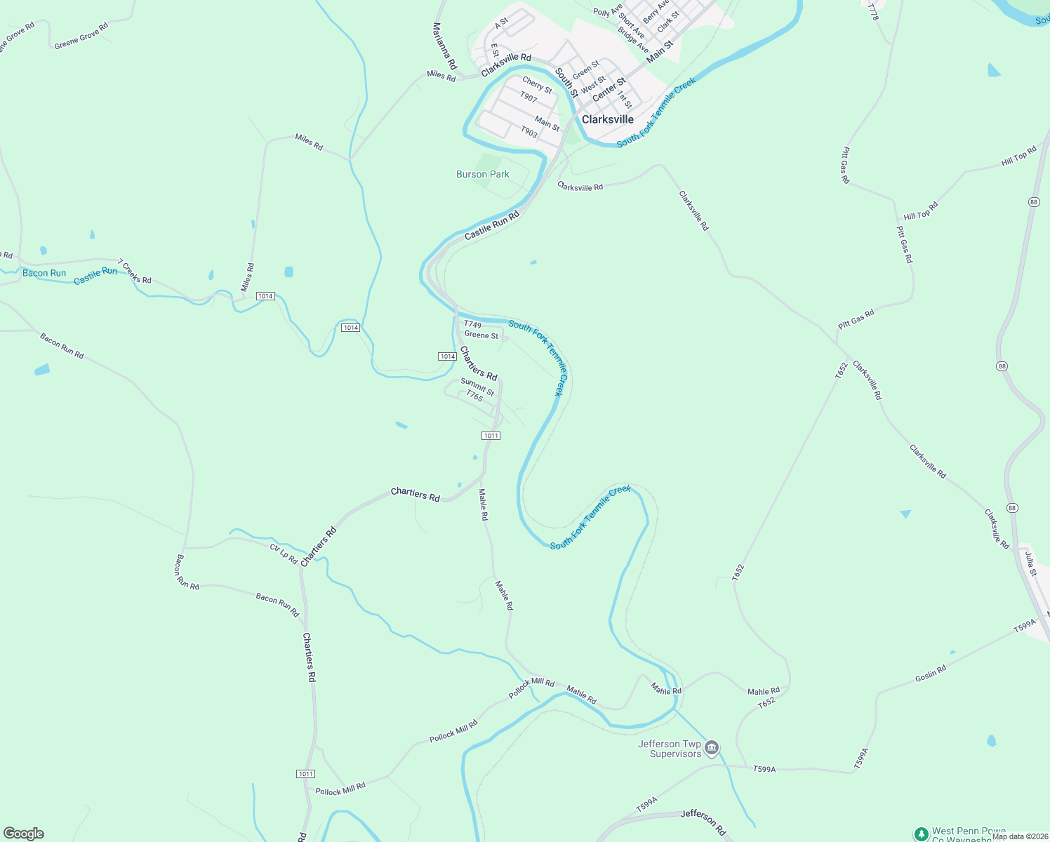 map of restaurants, bars, coffee shops, grocery stores, and more near 125 Emerald Street in Clarksville
