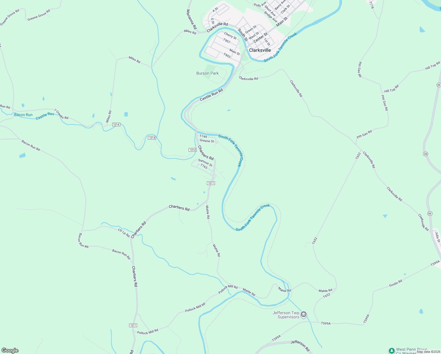 map of restaurants, bars, coffee shops, grocery stores, and more near 125 Emerald Street in Clarksville