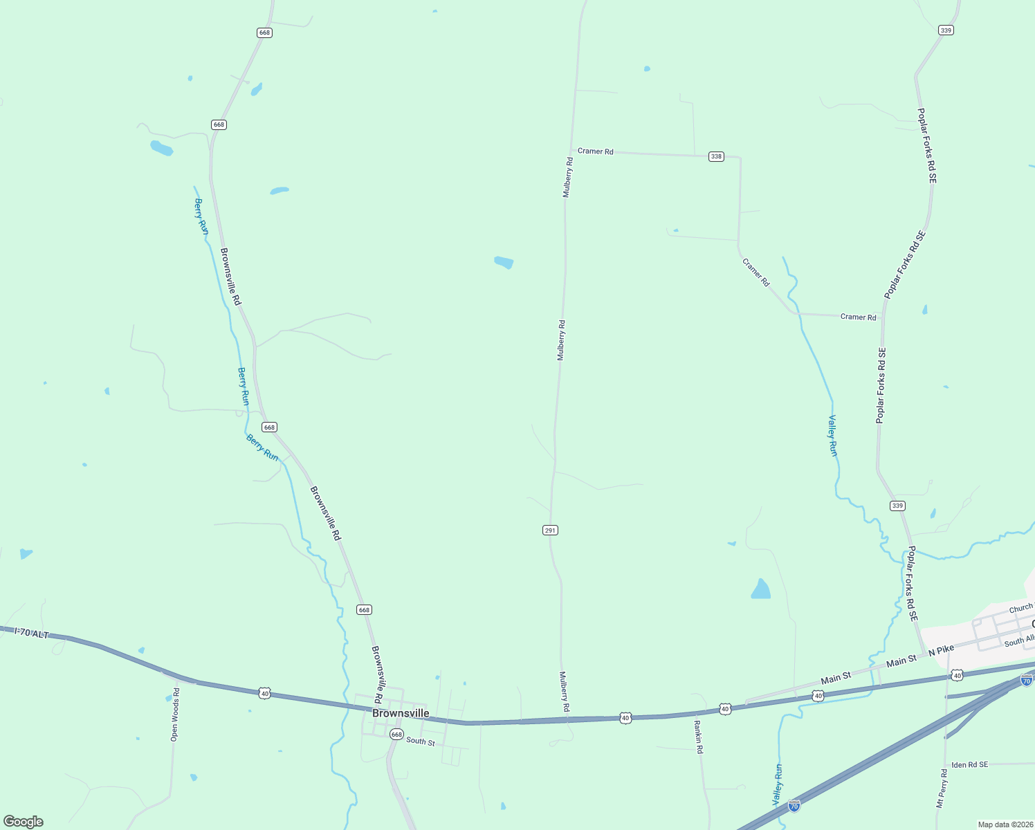 map of restaurants, bars, coffee shops, grocery stores, and more near 9268 Mulberry Road in Mount Perry